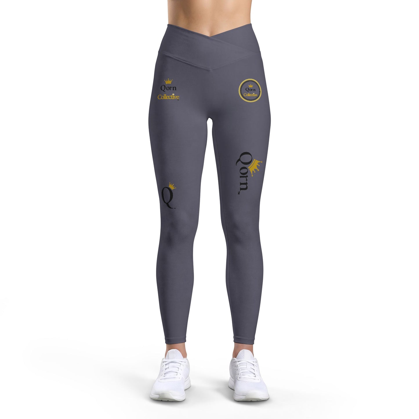 Qorn Logo Black Women’s Leggings — Branded Luxe Activewear