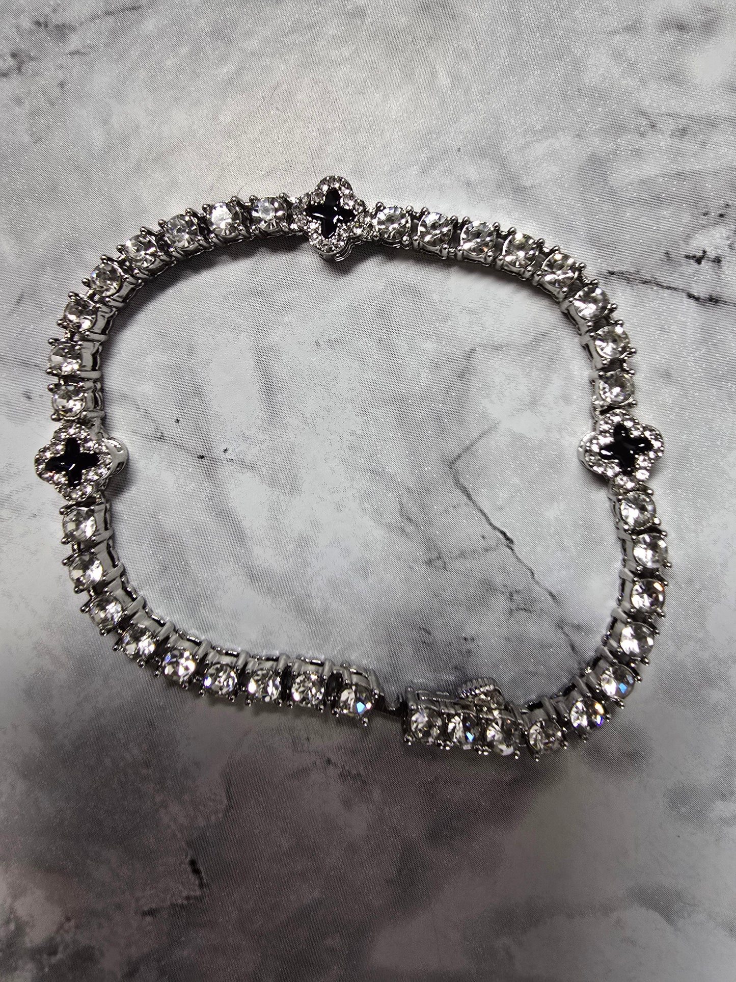 8inch 4mm Clover Stainless Steel Bracelet