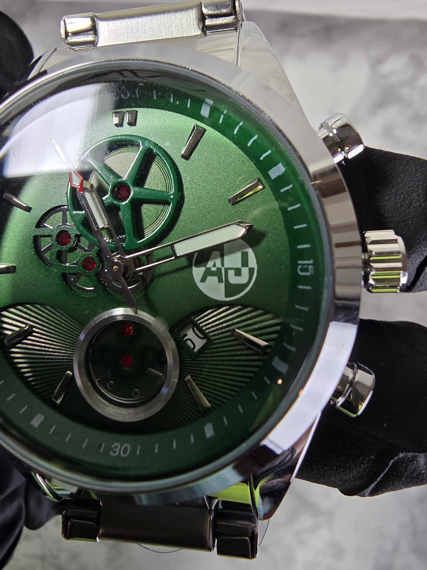 Executive 45mm Stainless Steel Chrono-Style Watch