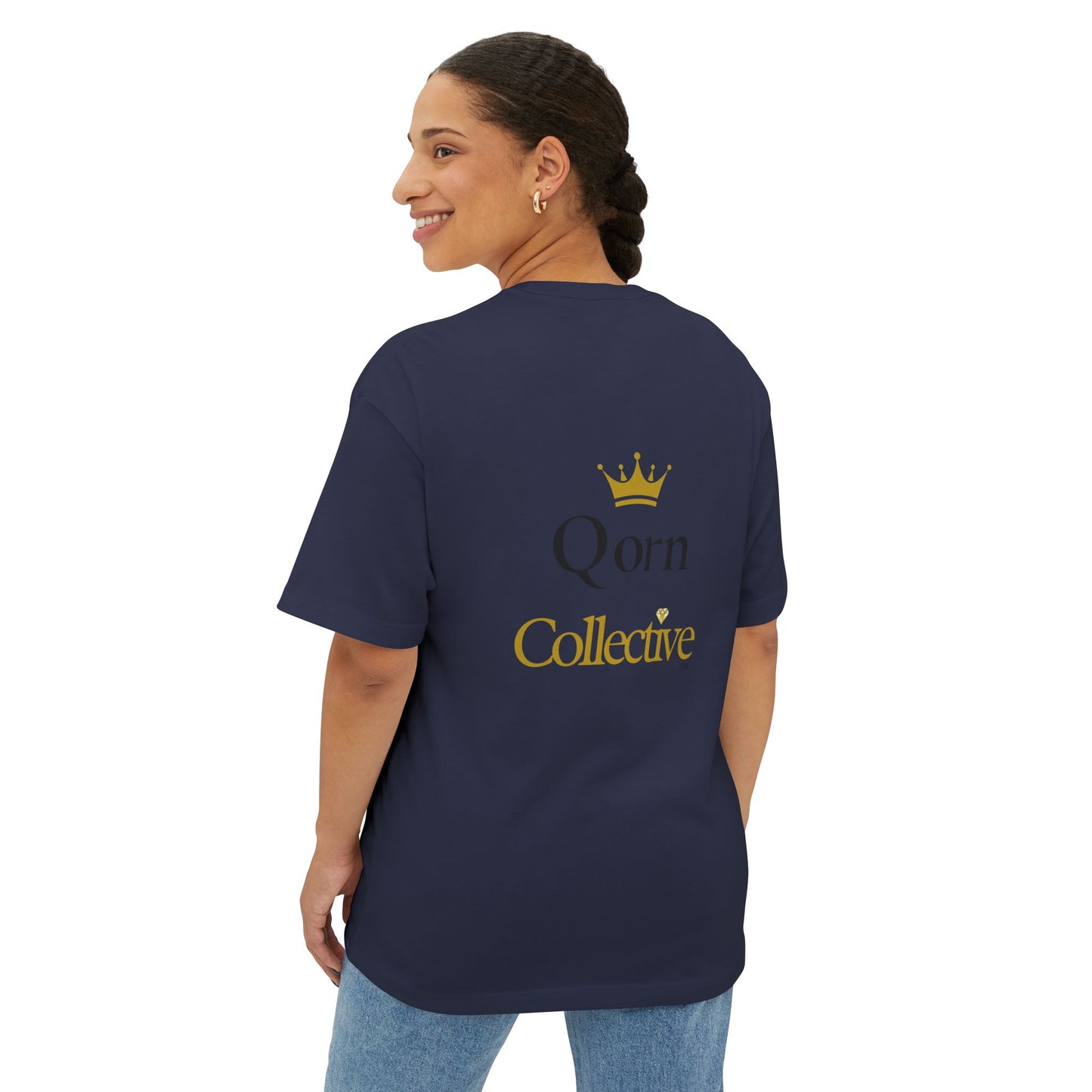 Qorn Collective Crown Tee — Oversized Boxy Graphic T-Shirt