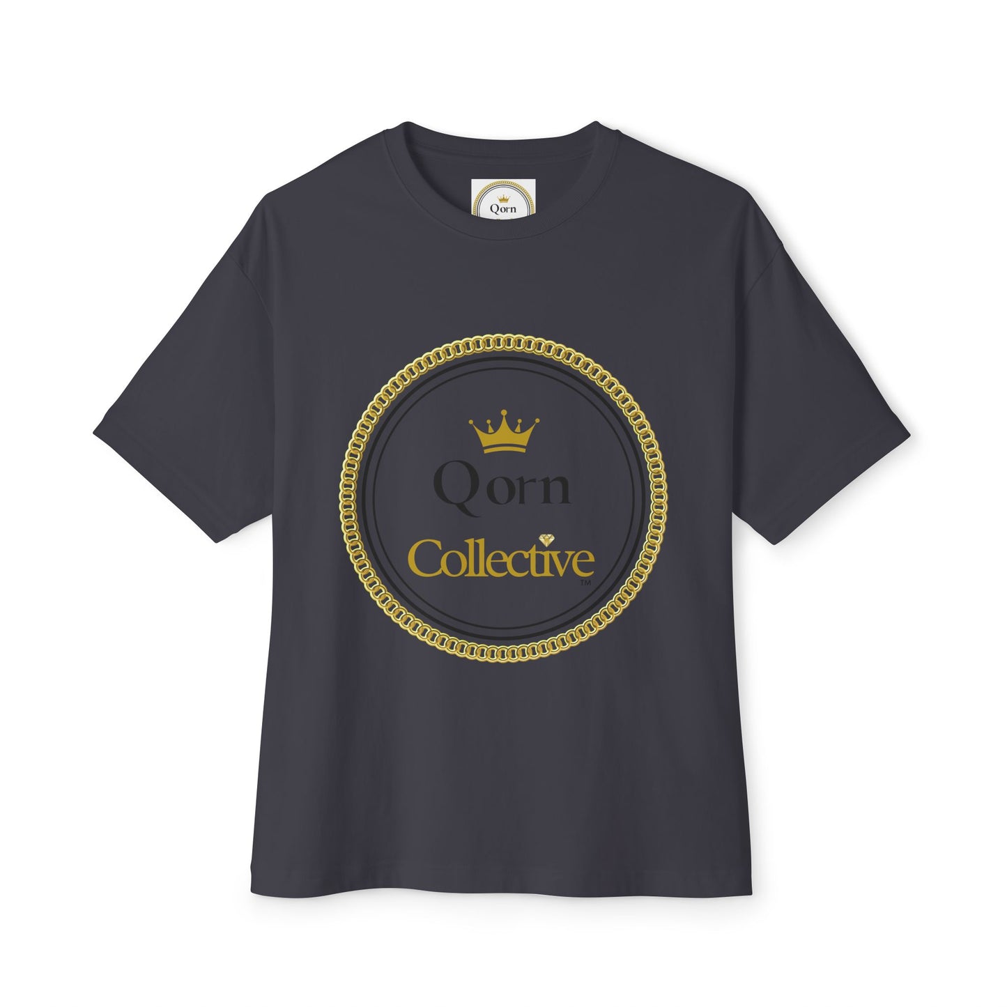 Qorn Collective Crown Tee — Oversized Boxy Graphic T-Shirt