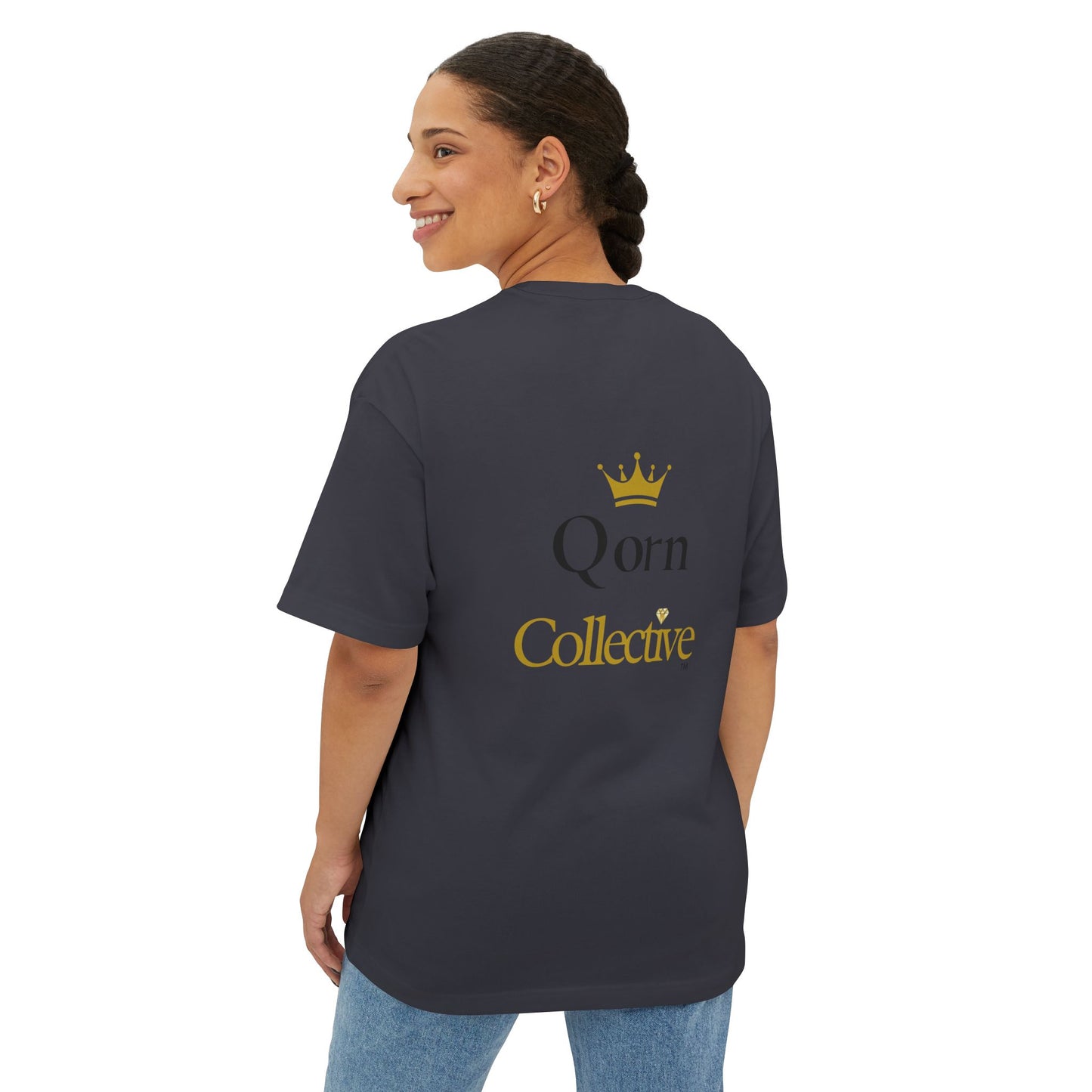 Qorn Collective Crown Tee — Oversized Boxy Graphic T-Shirt