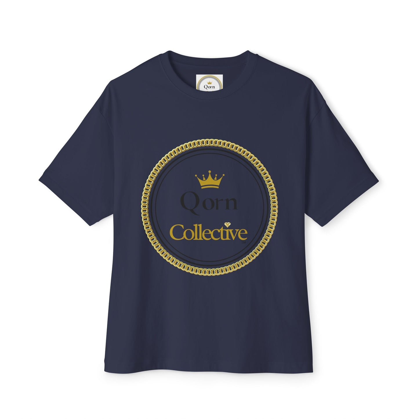 Qorn Collective Crown Tee — Oversized Boxy Graphic T-Shirt