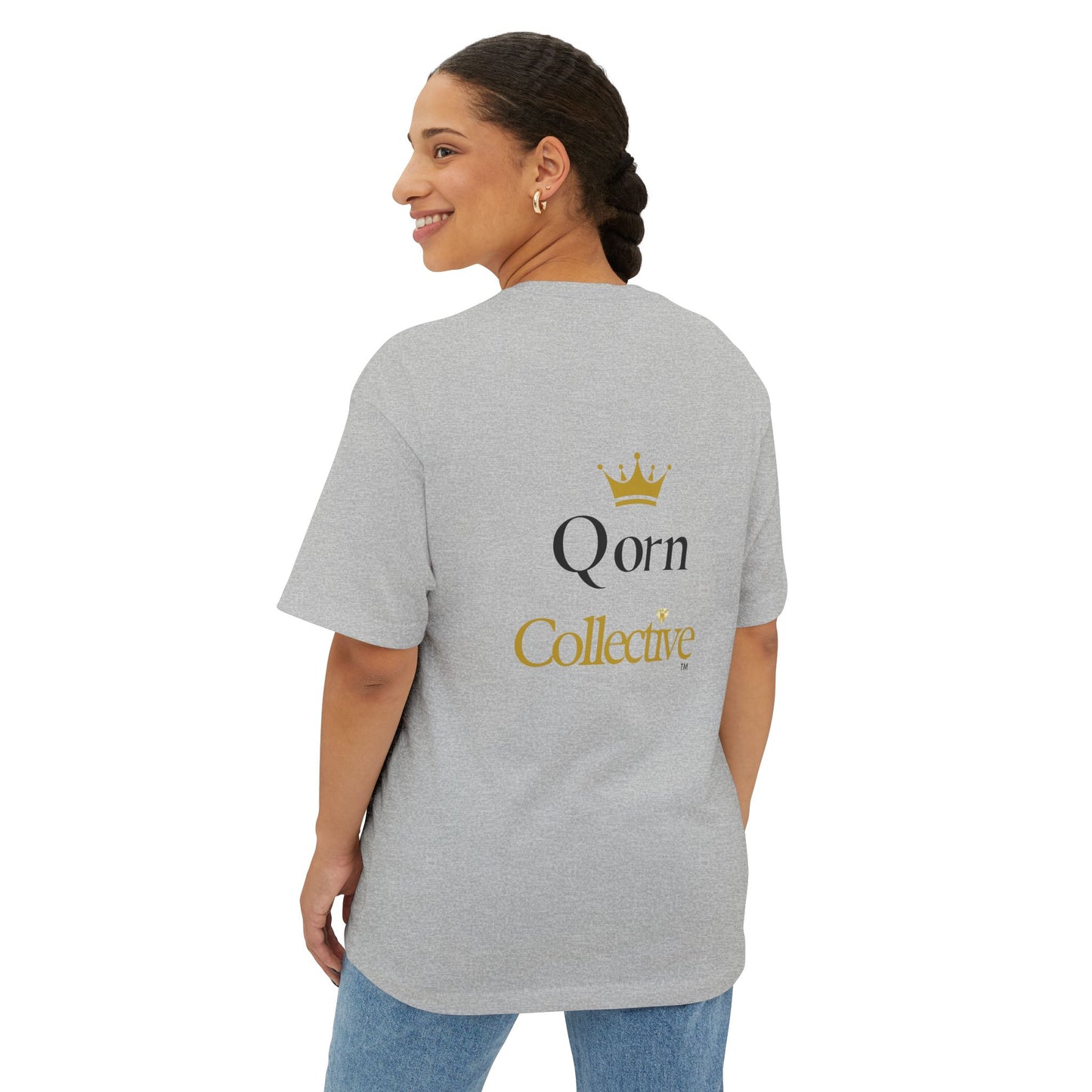 Qorn Collective Crown Tee — Oversized Boxy Graphic T-Shirt