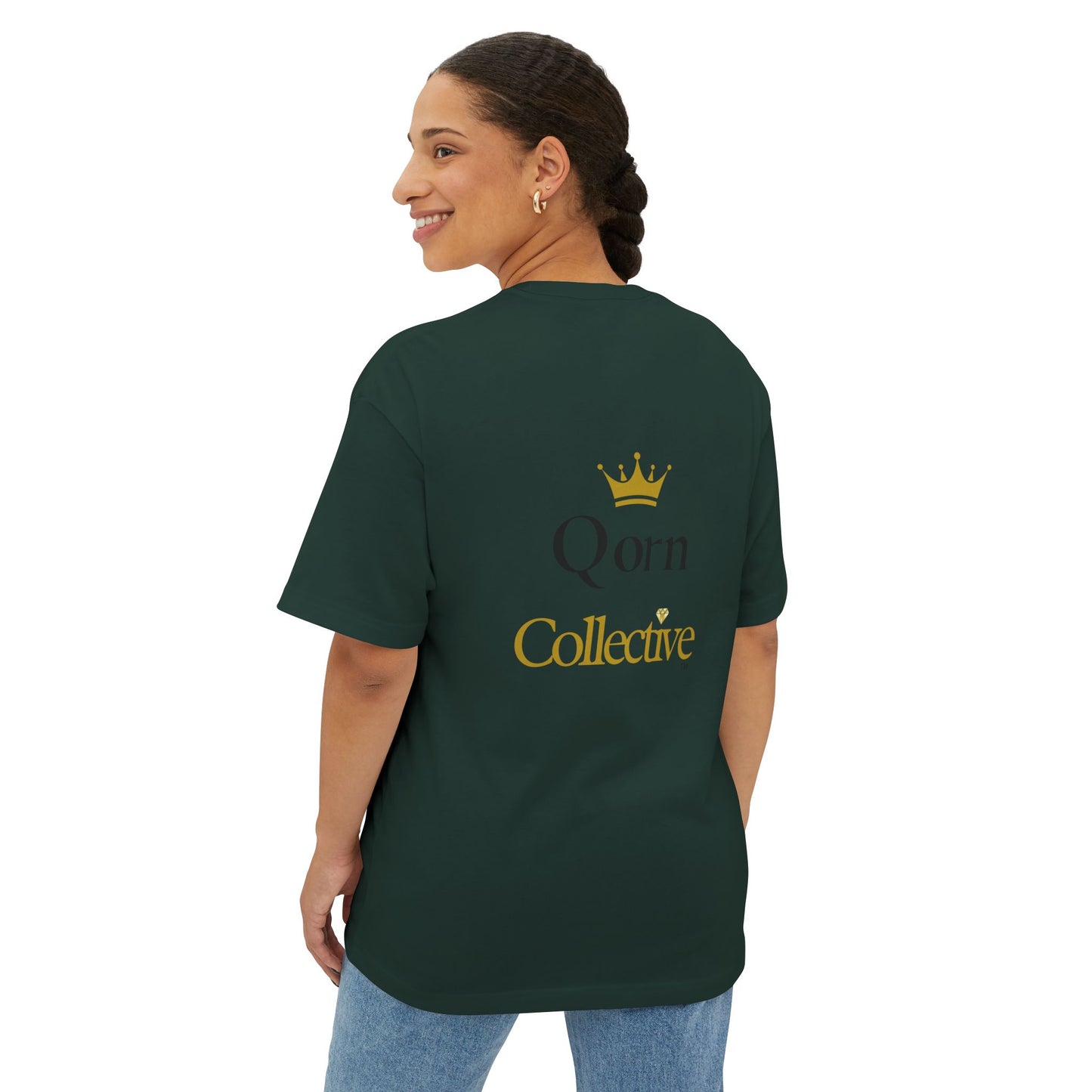 Qorn Collective Crown Tee — Oversized Boxy Graphic T-Shirt