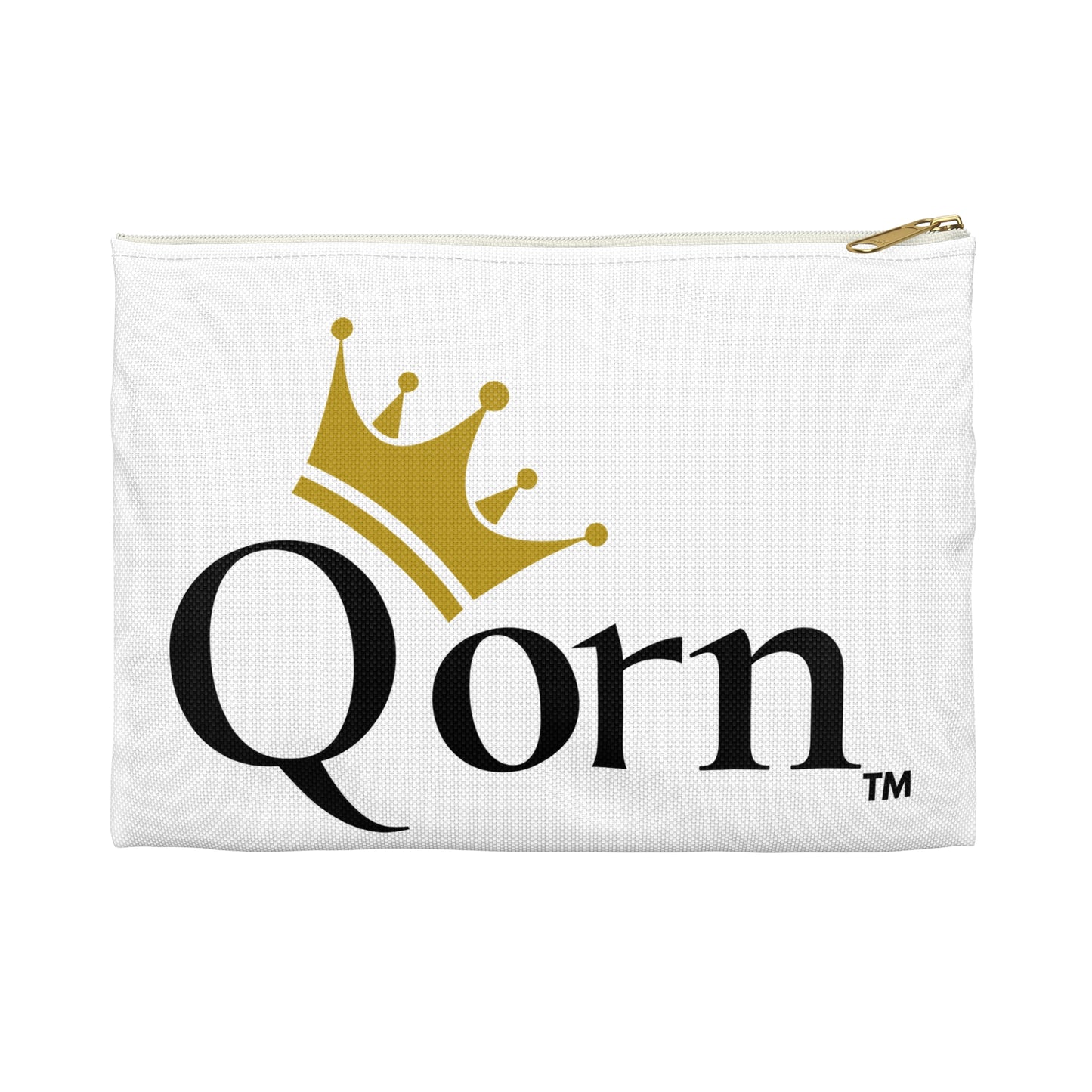 Qorn Crown Accessory Pouch — Branded Travel Makeup & Tech Organizer