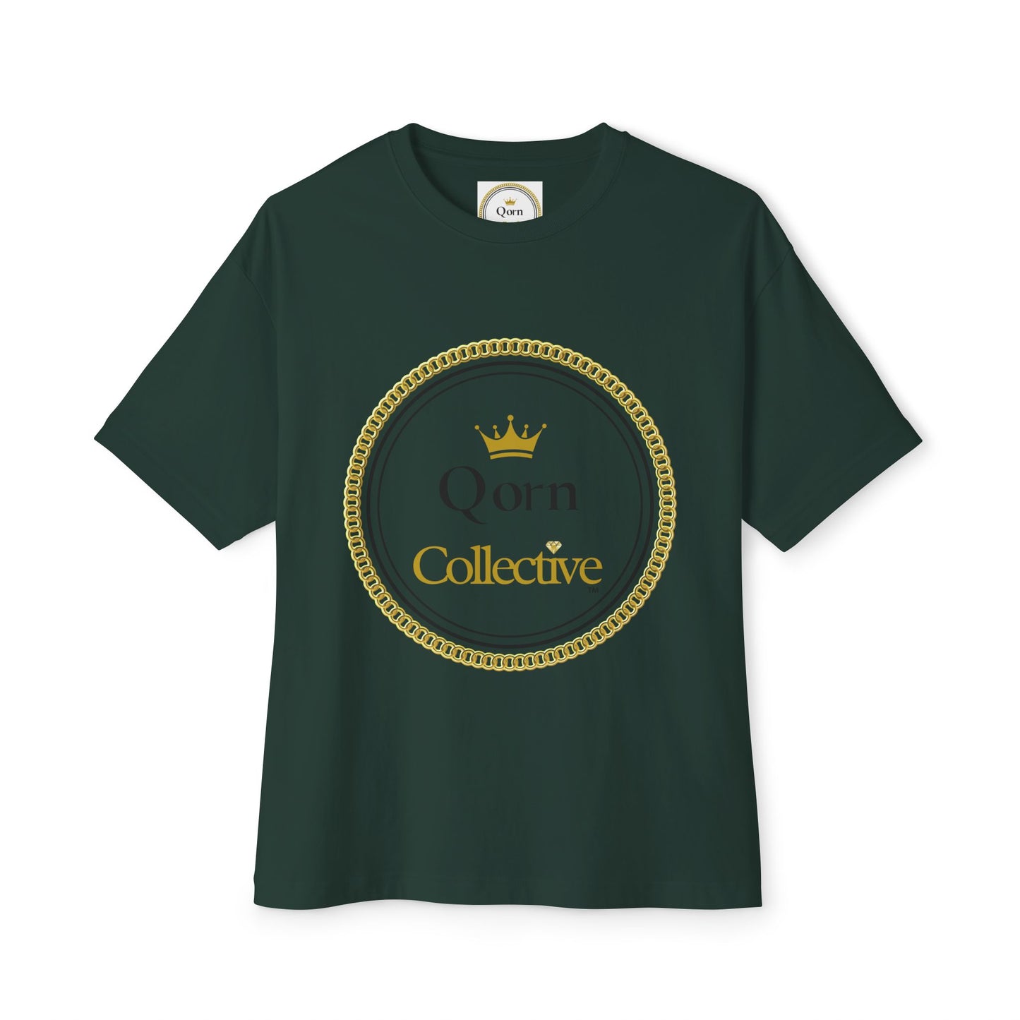 Qorn Collective Crown Tee — Oversized Boxy Graphic T-Shirt