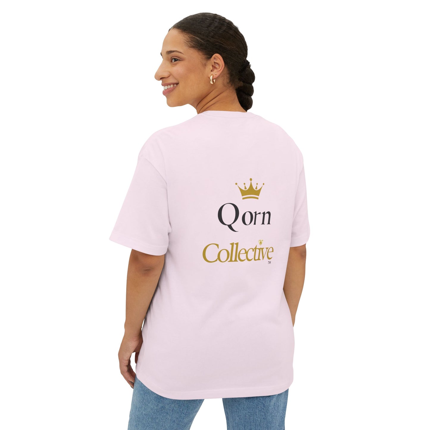 Qorn Collective Crown Tee — Oversized Boxy Graphic T-Shirt
