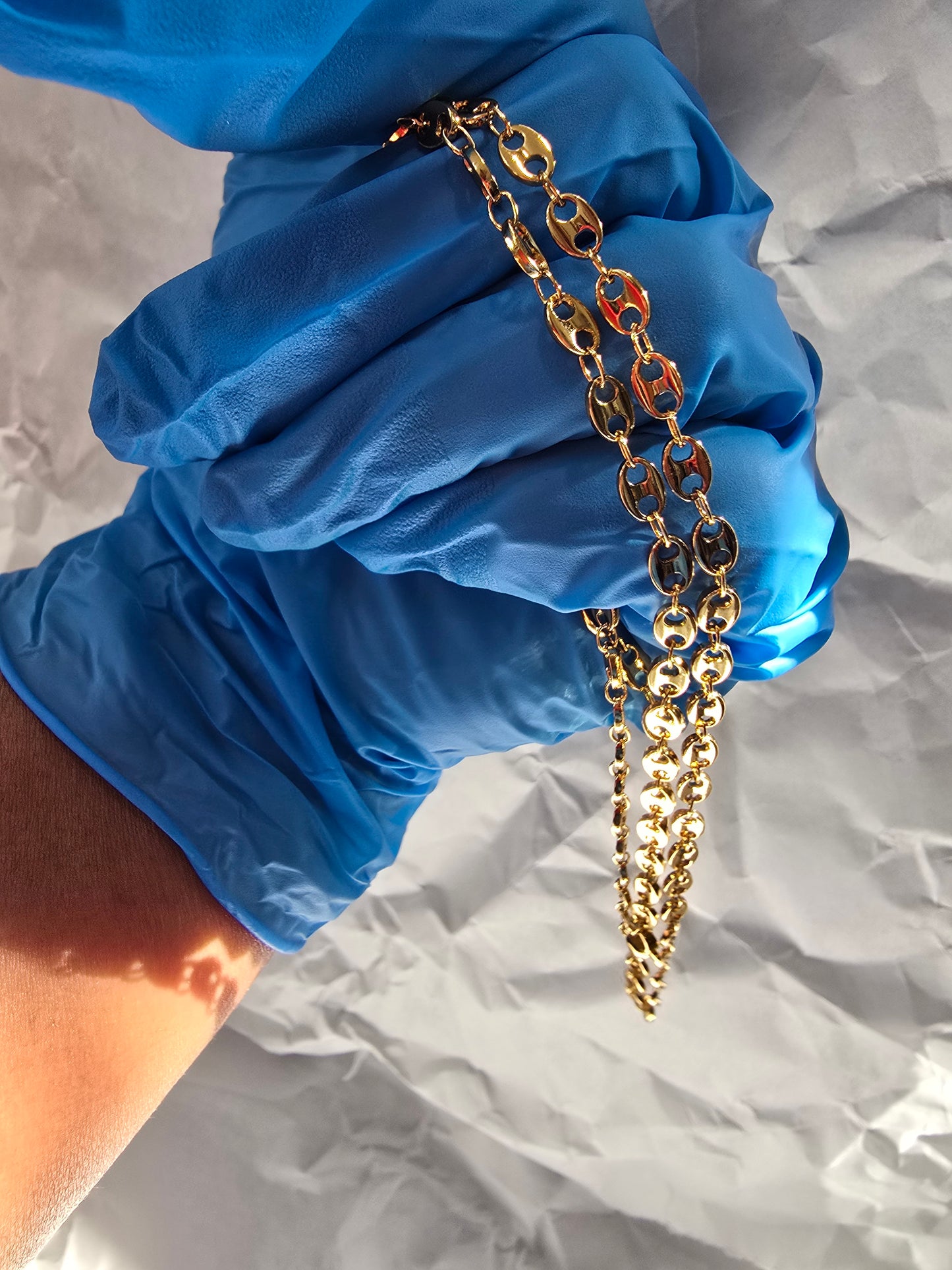20-Inch Gold tone Mariner Link Necklace Stainless Steel