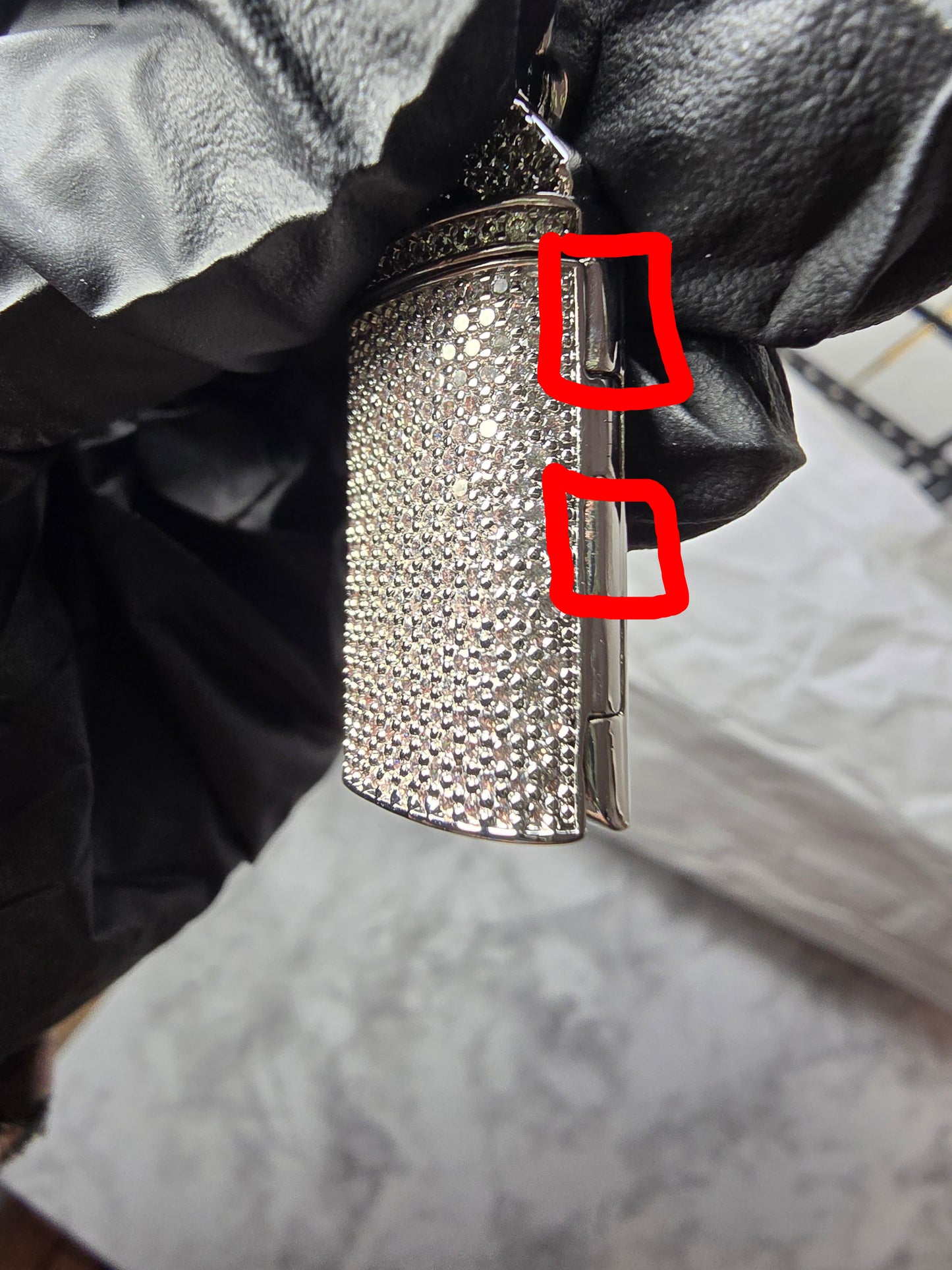 Sample The Signature"Qorn" Heavy Hitter Cubana  Multi-Row Iced- Out links 5X PLATING
