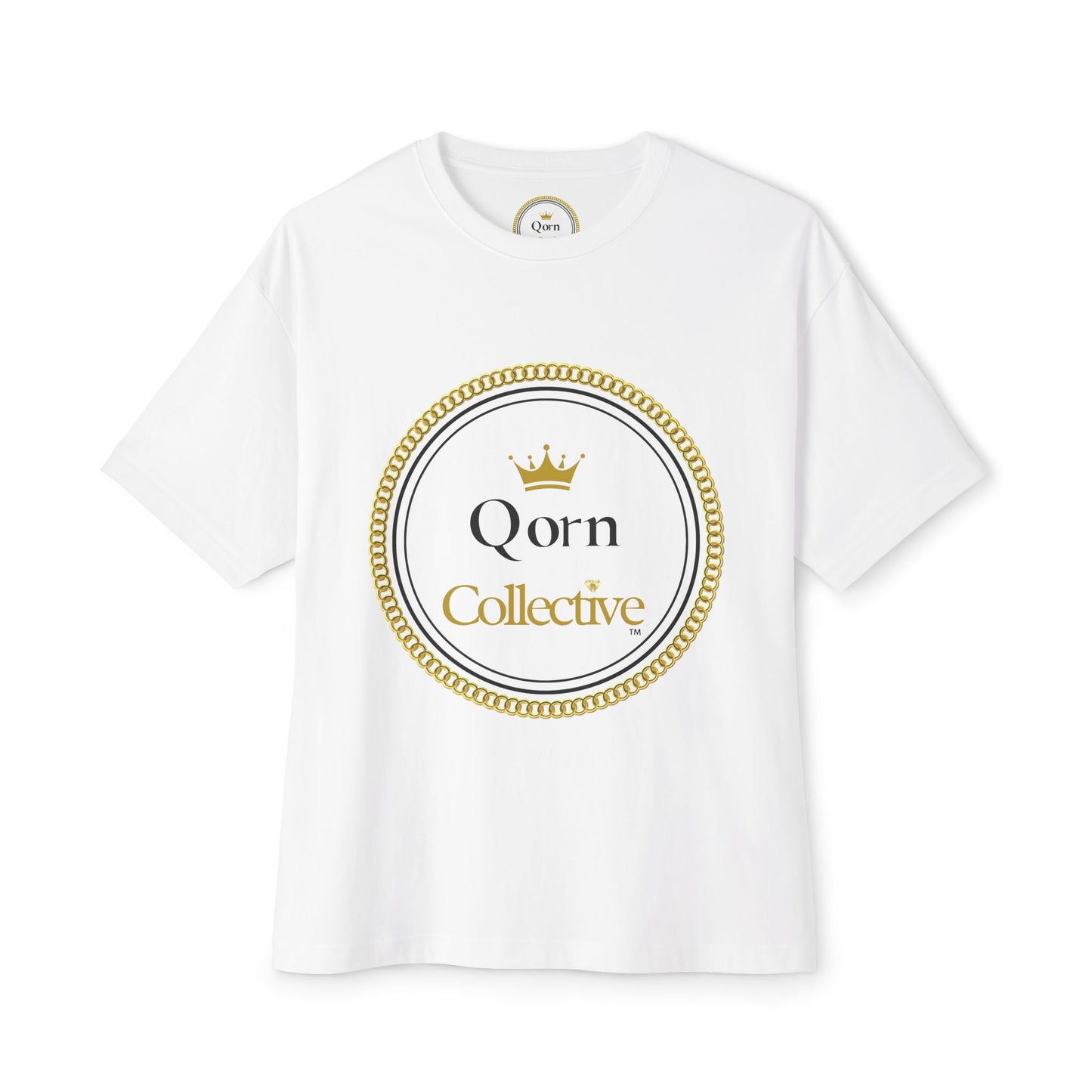 Qorn Collective Crown Tee — Oversized Boxy Graphic T-Shirt