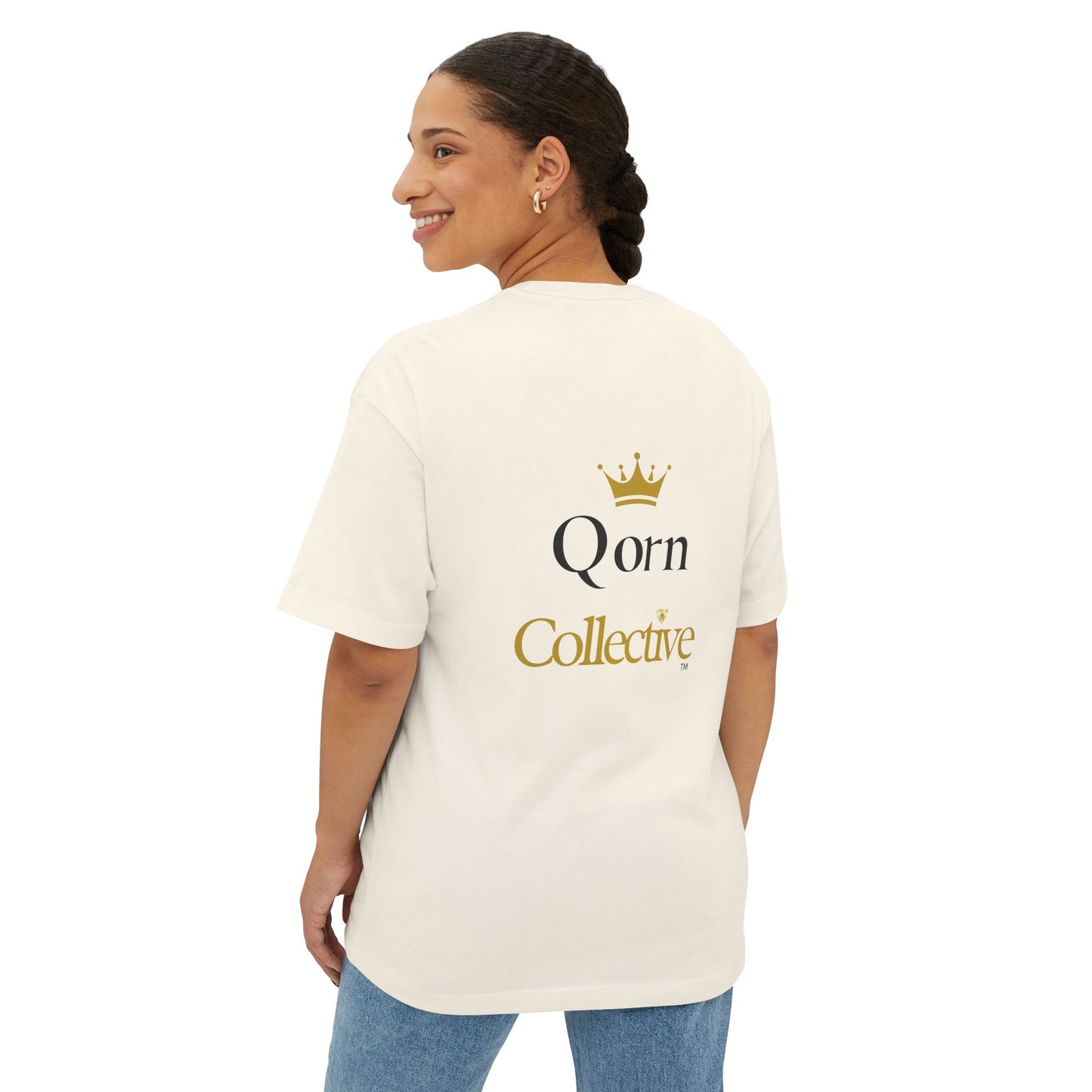Qorn Collective Crown Tee — Oversized Boxy Graphic T-Shirt
