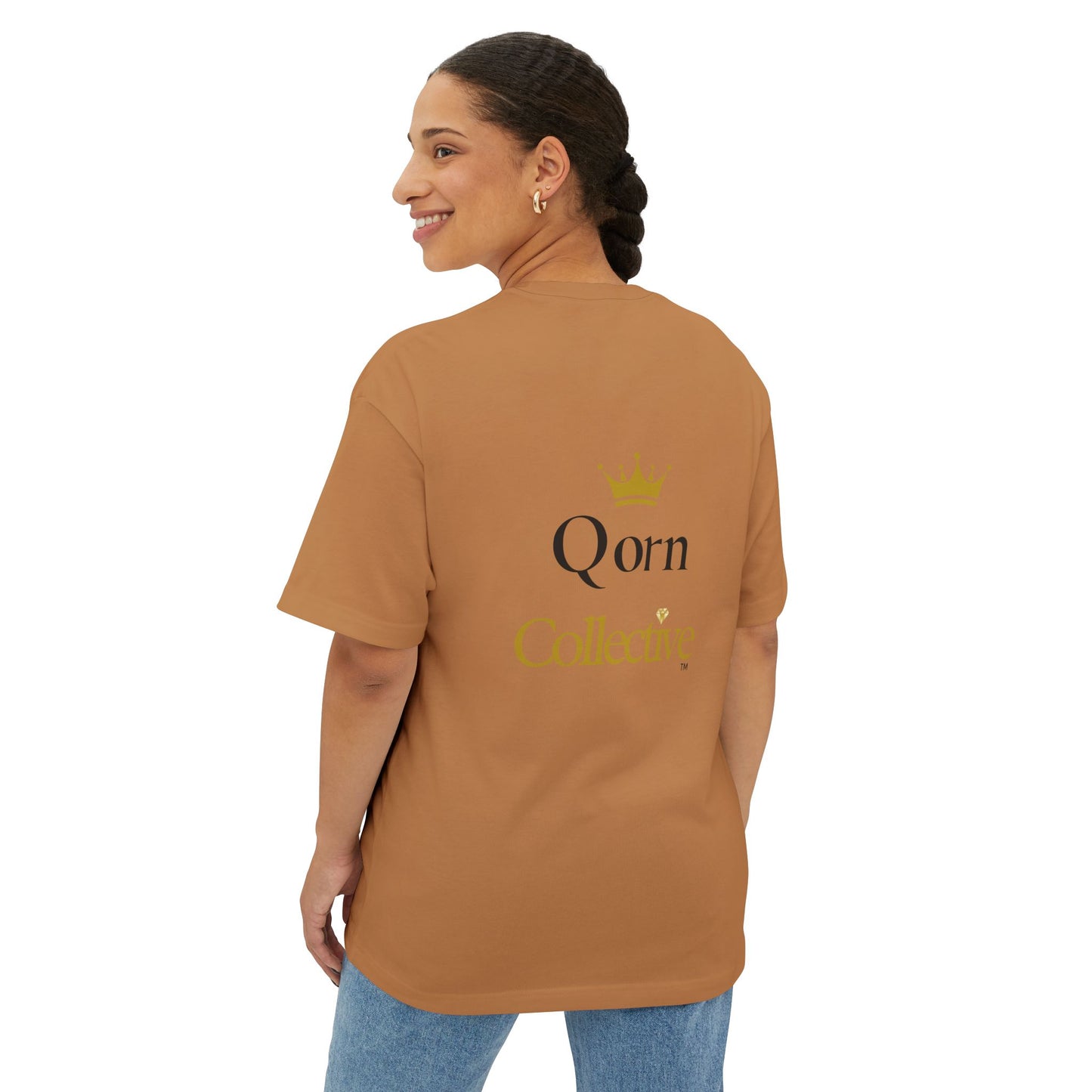 Qorn Collective Crown Tee — Oversized Boxy Graphic T-Shirt