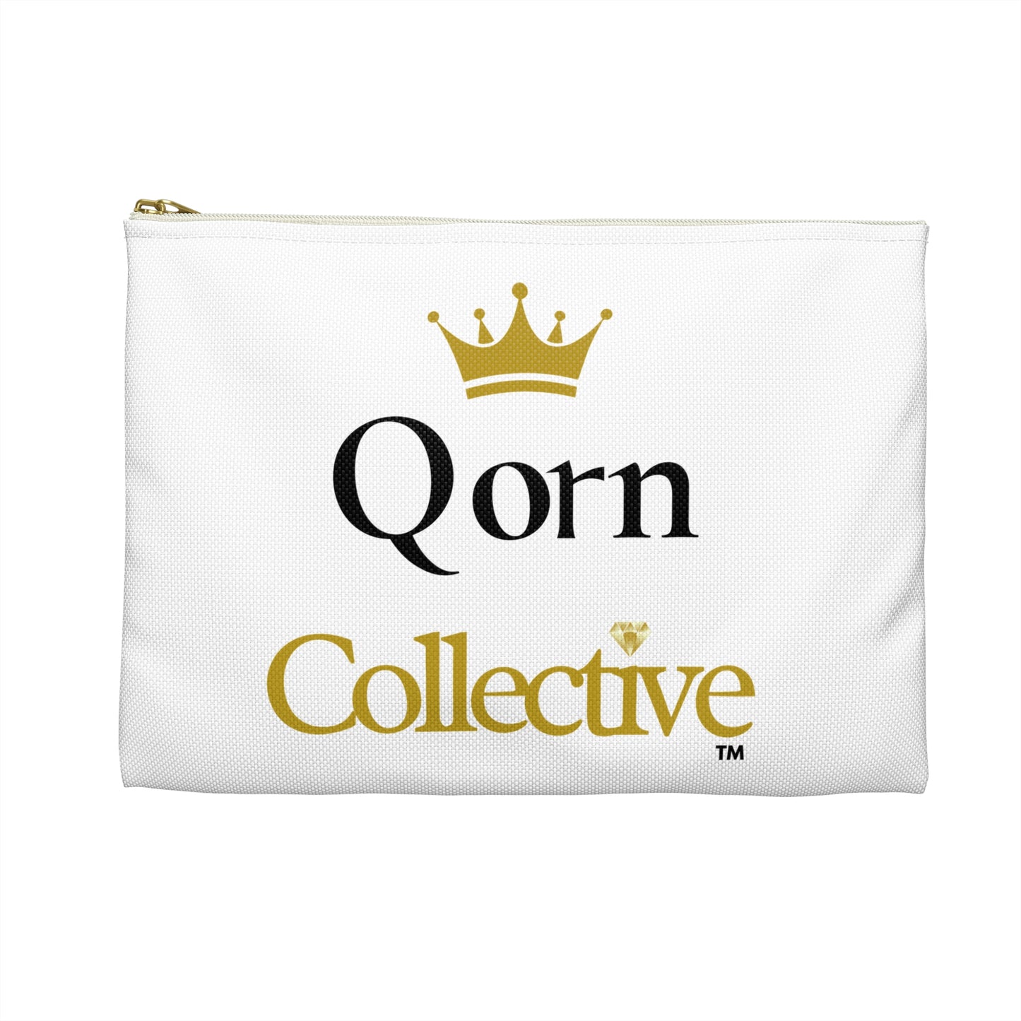 Qorn Crown Accessory Pouch — Branded Travel Makeup & Tech Organizer