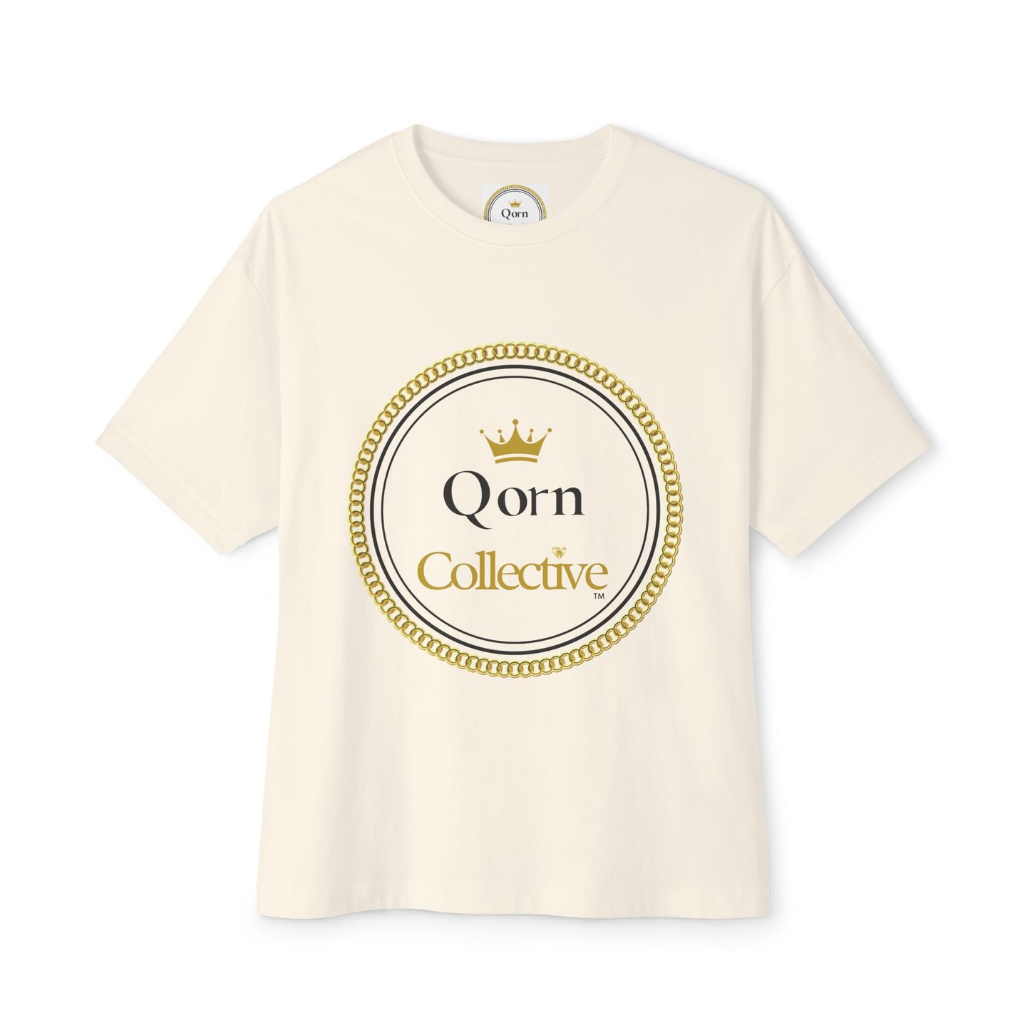 Qorn Collective Crown Tee — Oversized Boxy Graphic T-Shirt