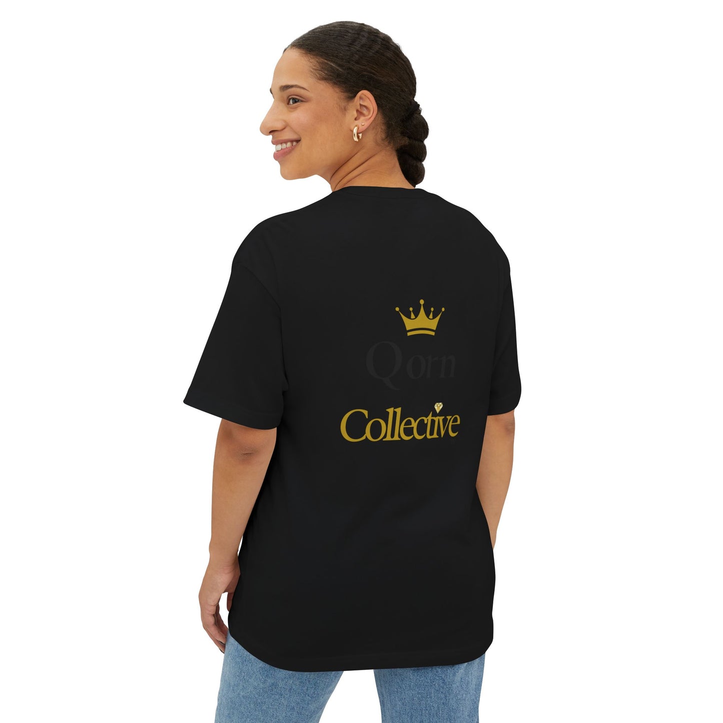 Qorn Collective Crown Tee — Oversized Boxy Graphic T-Shirt