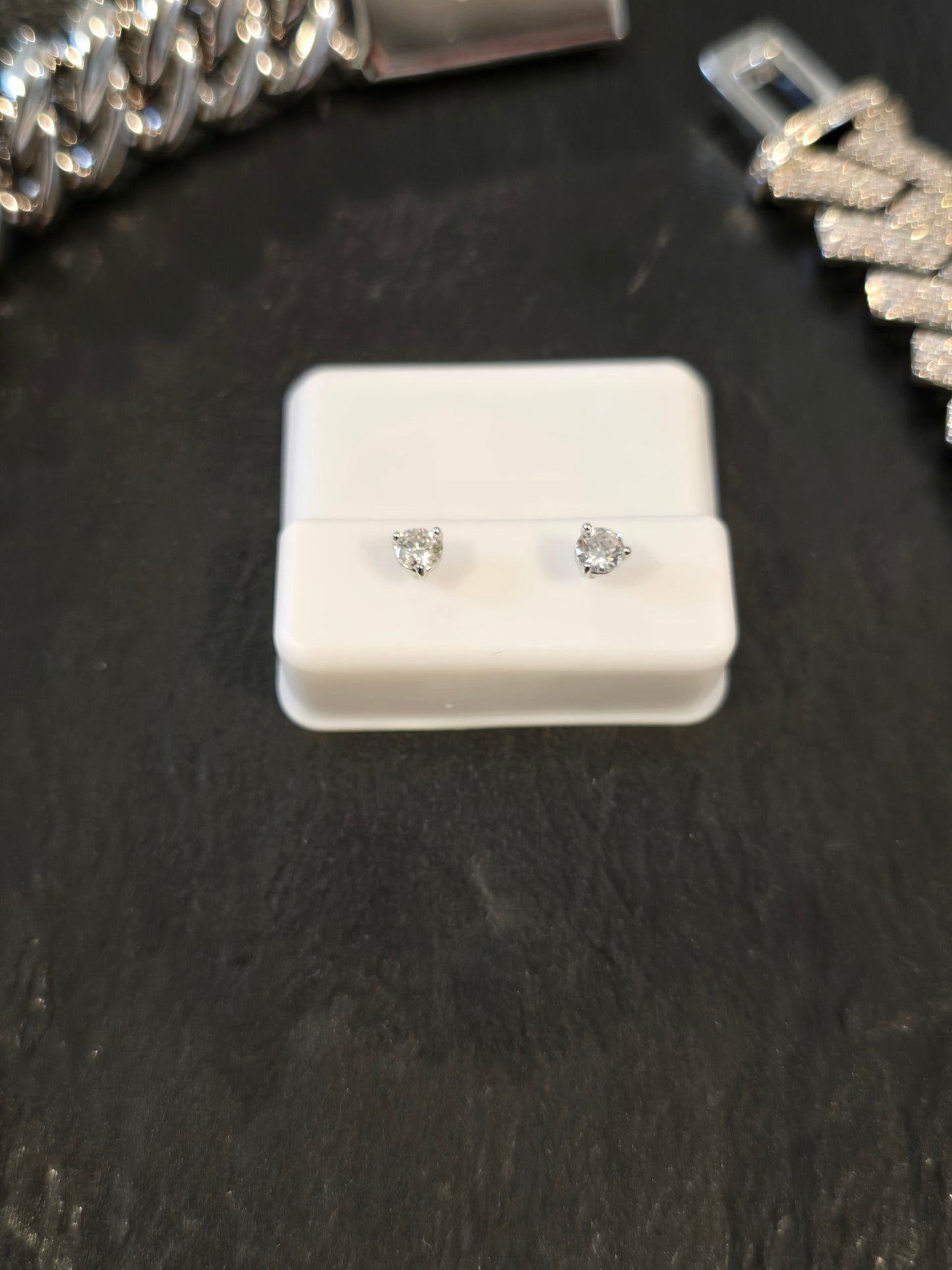 Father's day drip tray Qorn Collective Exclusive Sample: 16mm 3-Row Cubana & Moissanite Stud Set