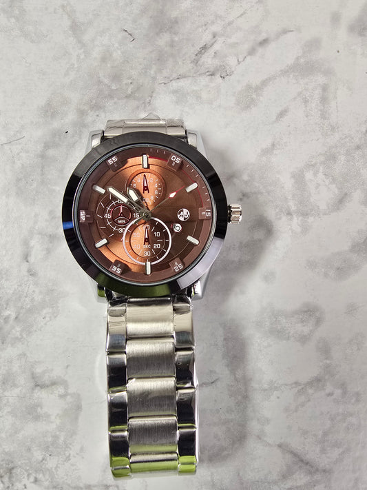 Essential 45mm Stainless Steel Sport Chrono-Style Watch.