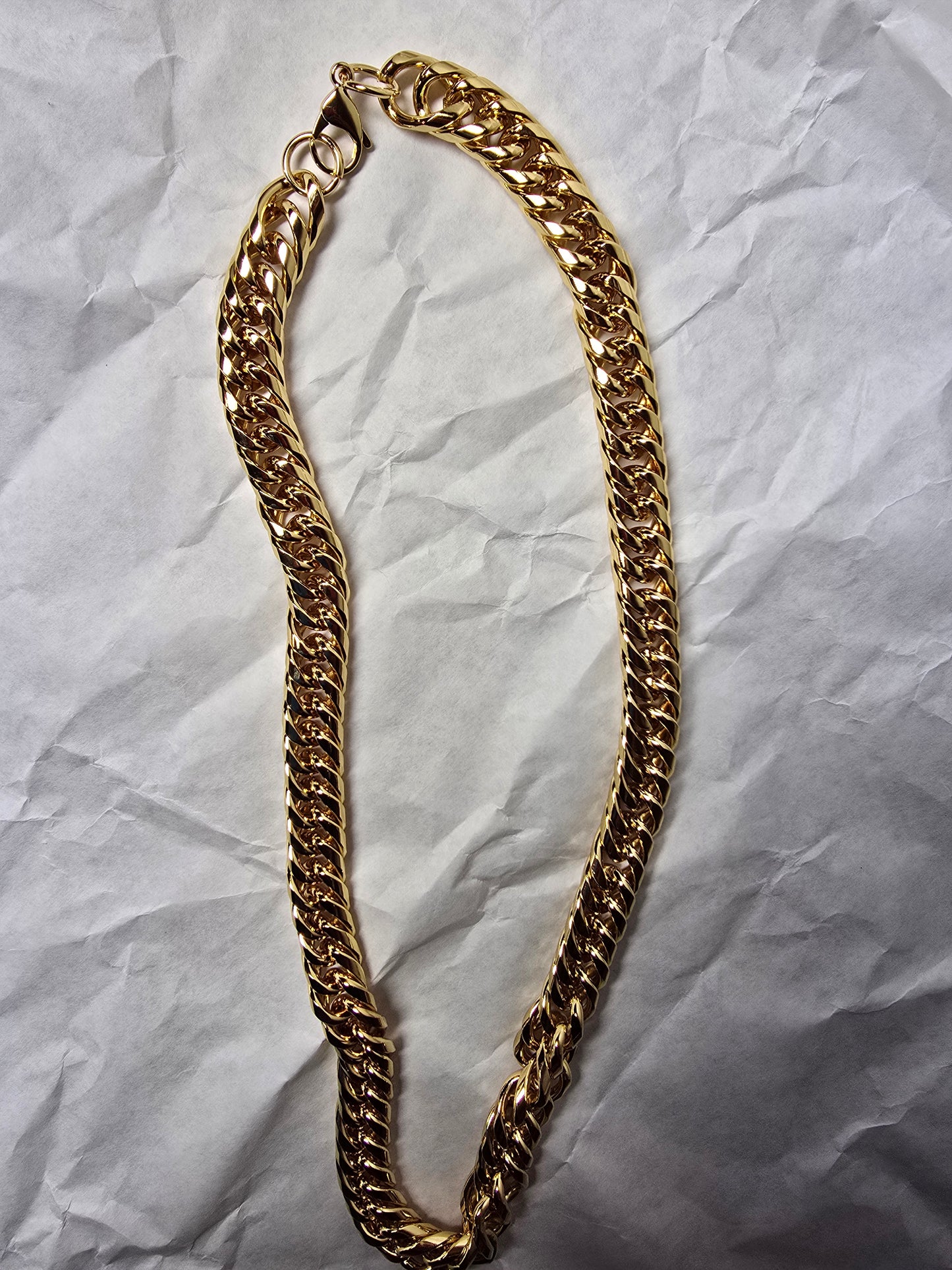 Bold 13mm Cuban Stainless Steel Chain Necklace - 20" (7.5 oz) - New & Tarnish resistance