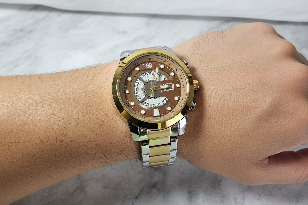 Modern Multi-Function 45mm Stainless Steel Watch