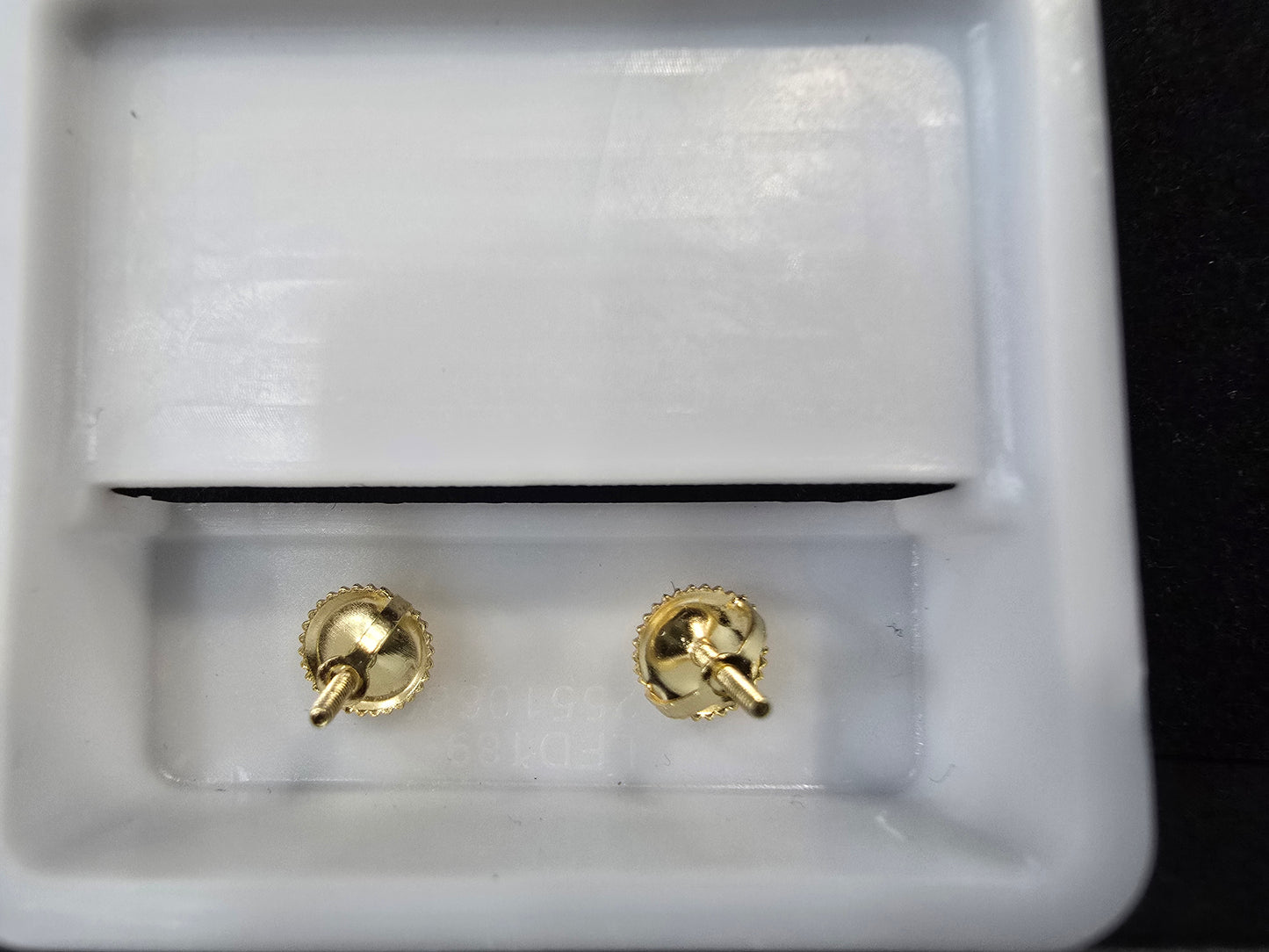 10mm Moissanite Stud Earrings - Yellow Gold over .925 Sterling Silver VVS D