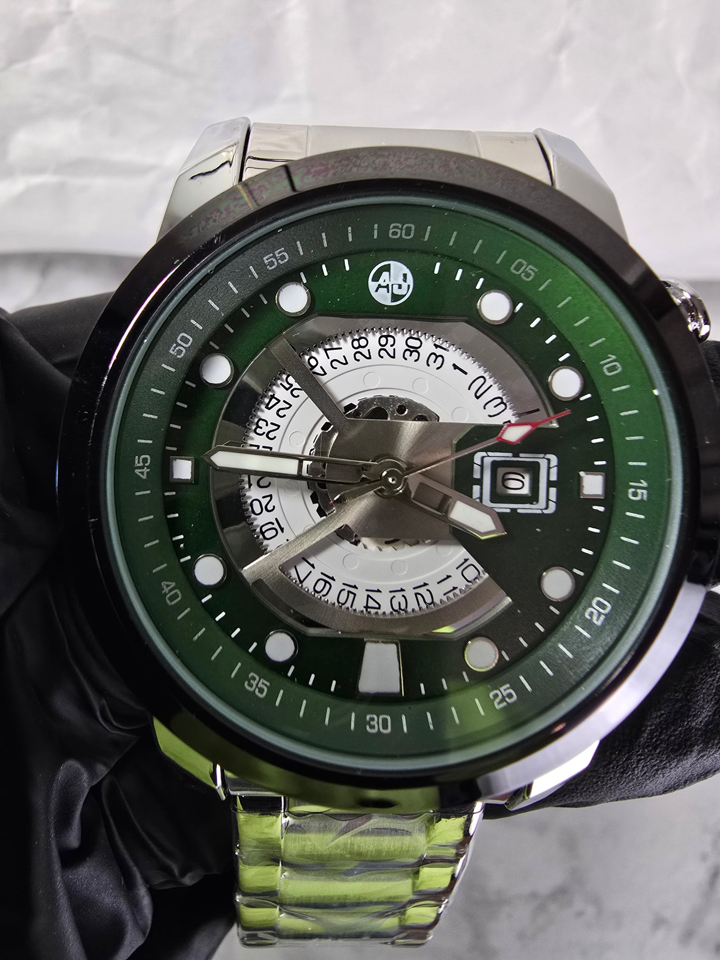Modern Multi-Function 45mm Stainless Steel Watch