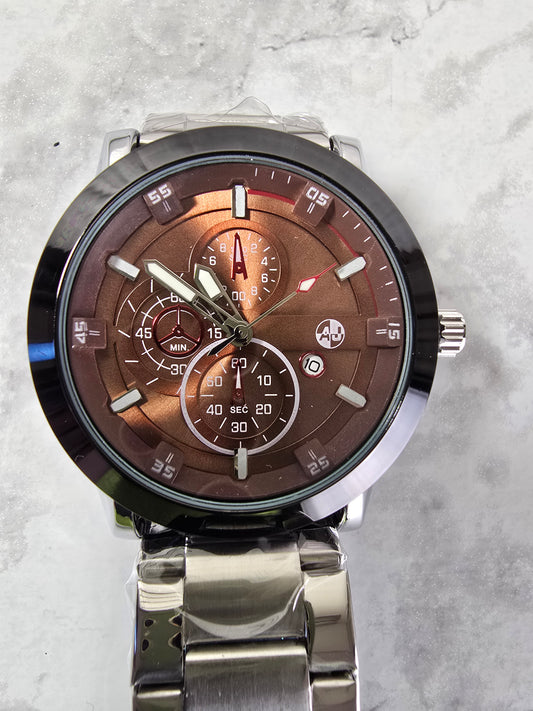 Essential 45mm Stainless Steel Sport Chrono-Style Watch.
