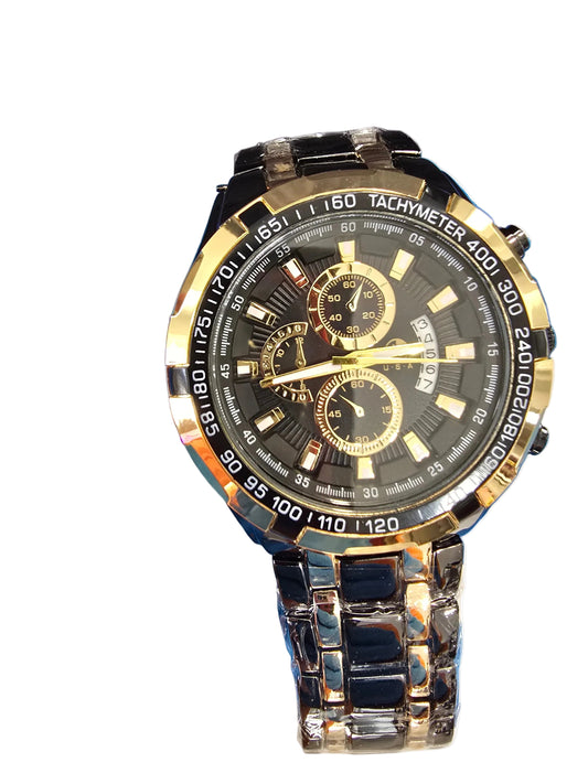 45mm Chronograph-Style Watch with Tachymeter Bezel.