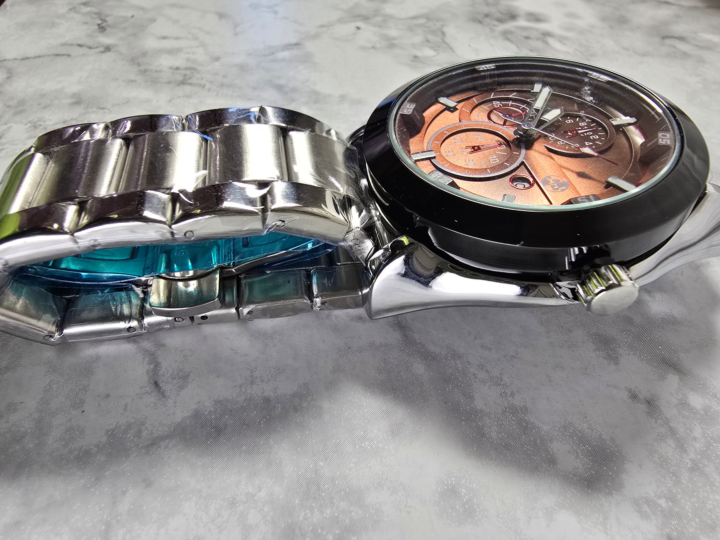 Essential 45mm Stainless Steel Sport Chrono-Style Watch.