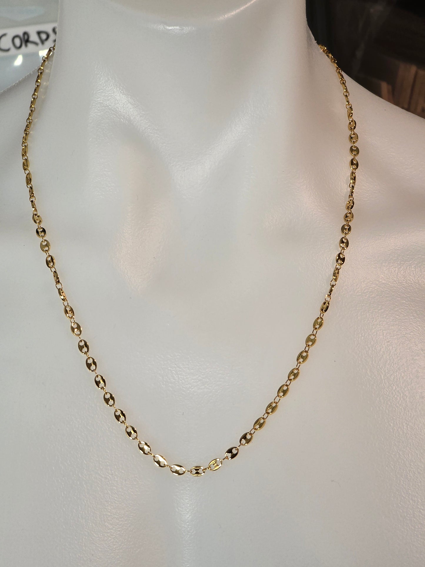 20-Inch Gold tone Mariner Link Necklace Stainless Steel