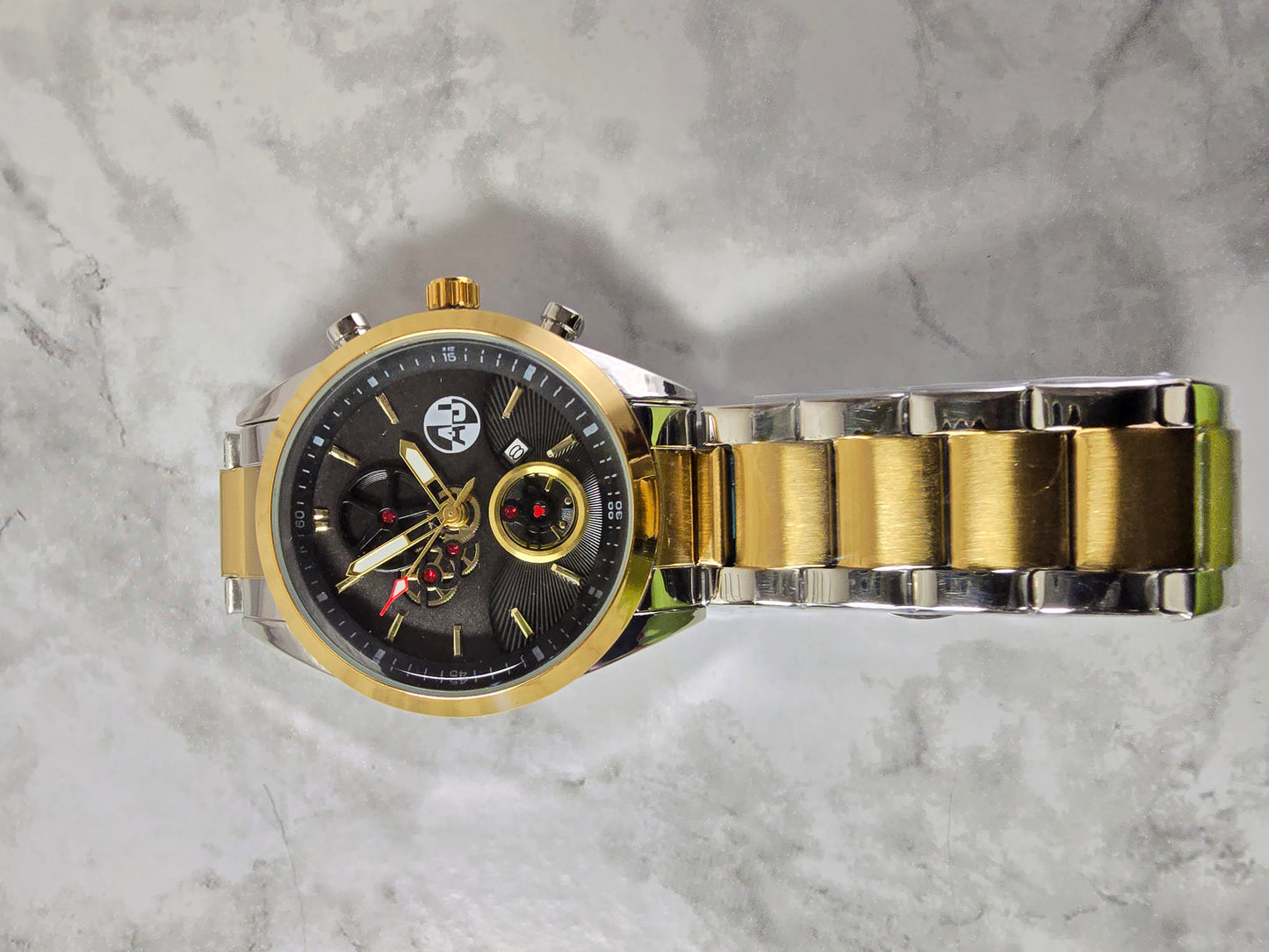 Executive 45mm Stainless Steel Chrono-Style Watch