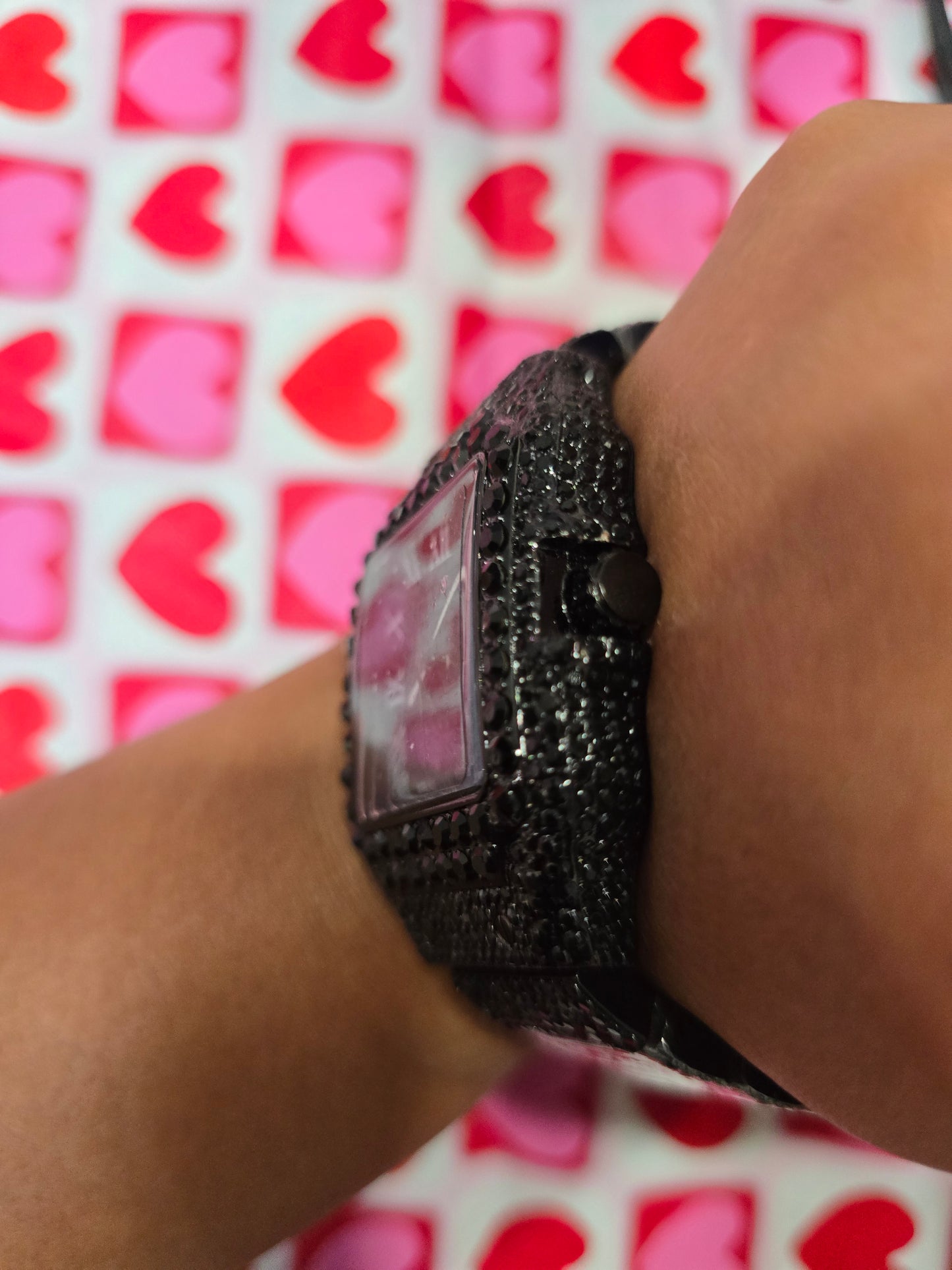 Black Iced Out 43m Vvs Timepeice Stainless Steel, Water-resistant Roman Numeral