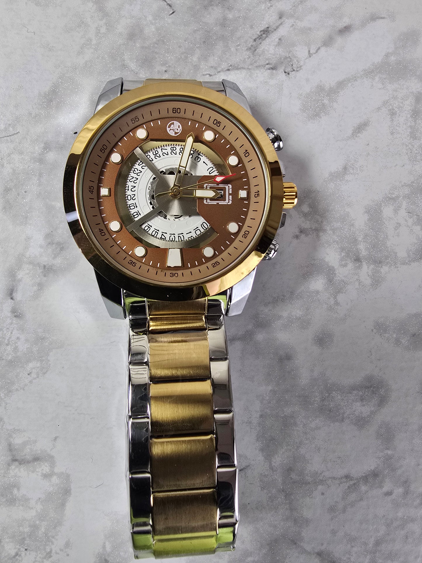 Modern Multi-Function 45mm Stainless Steel Watch