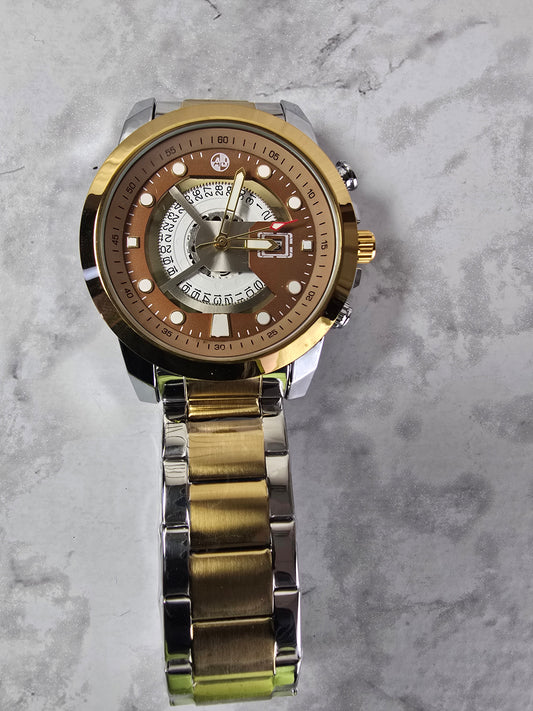 Modern Multi-Function 45mm Stainless Steel Watch