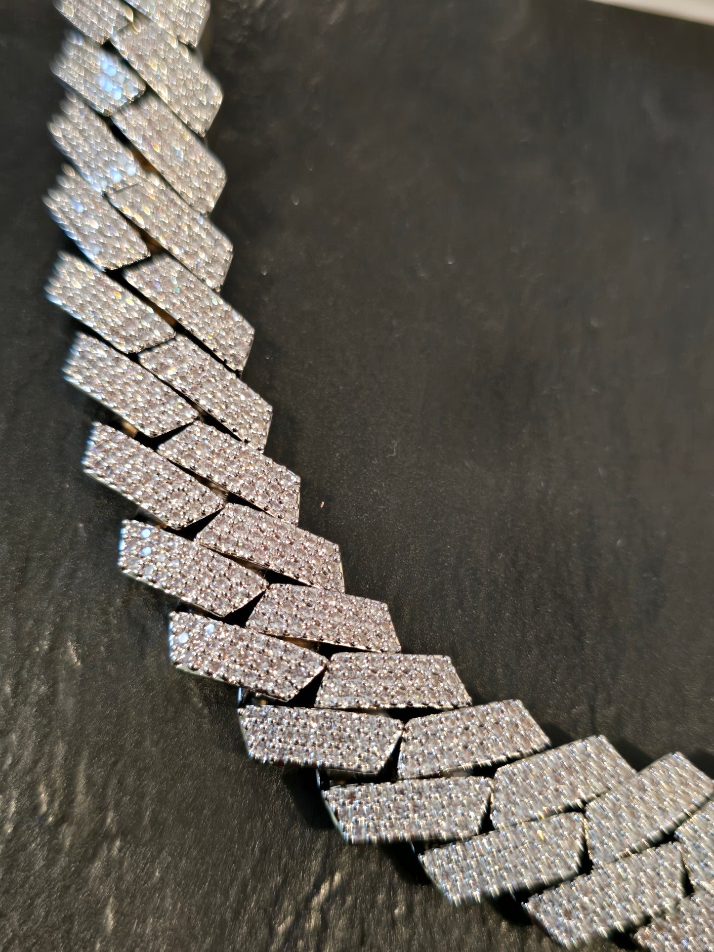 Father's day drip tray Qorn Collective Exclusive Sample: 16mm 3-Row Cubana & Moissanite Stud Set