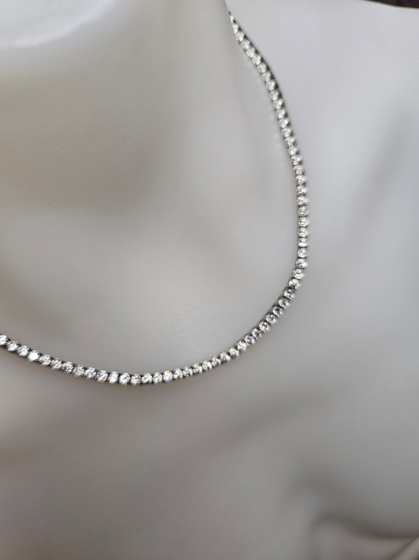 Qorn Signature Series 3mm Moissanite Tennis Chain (18") — Flawless FL D-Color 3EX