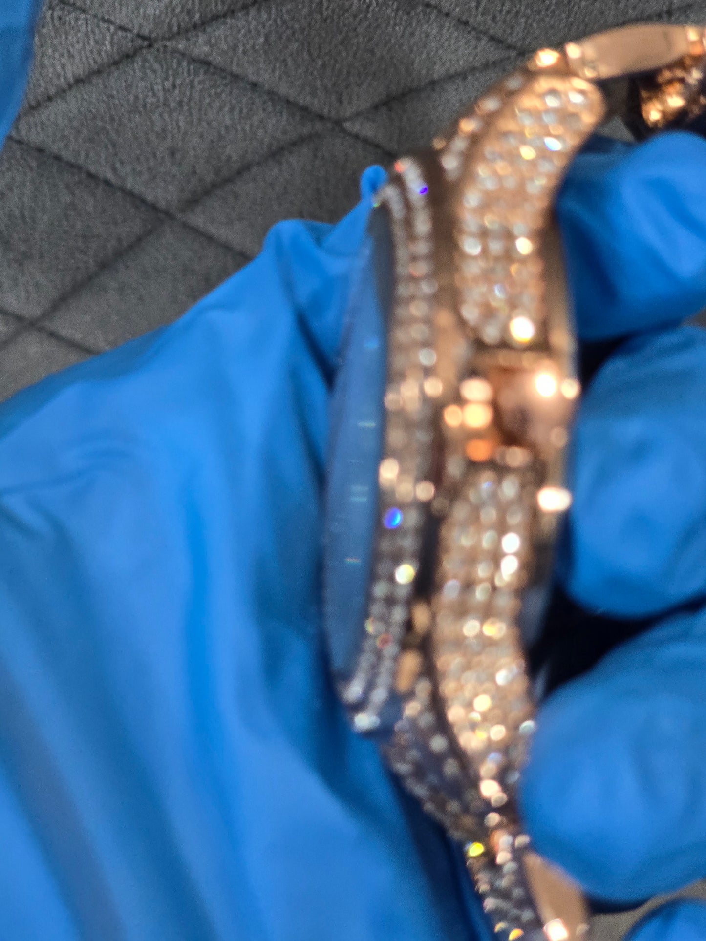Bling Luxury Iced Out 45mm Rose Gold CZ Watch | Quartz Movement. CZ Flooded. SS