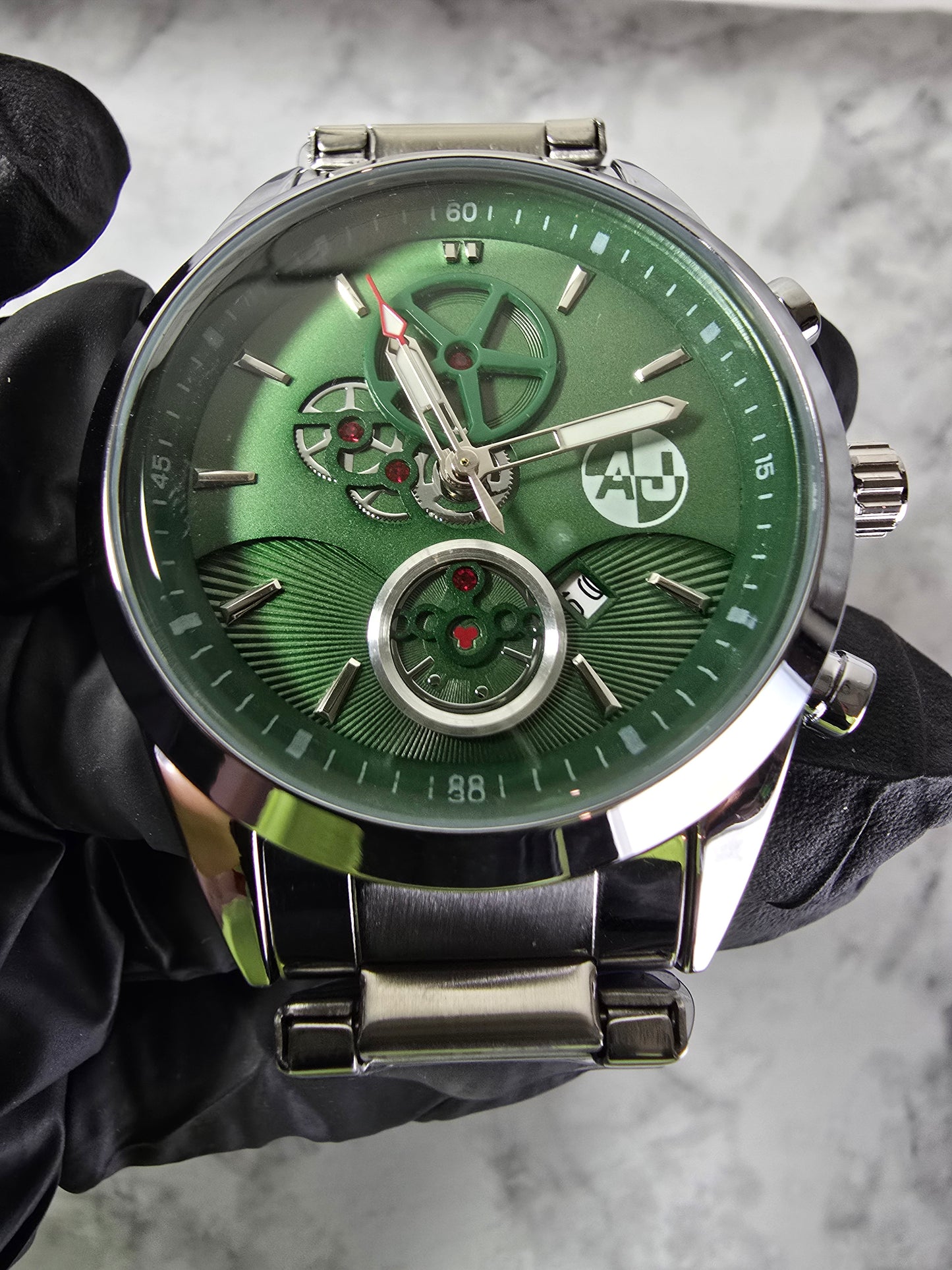 Executive 45mm Stainless Steel Chrono-Style Watch