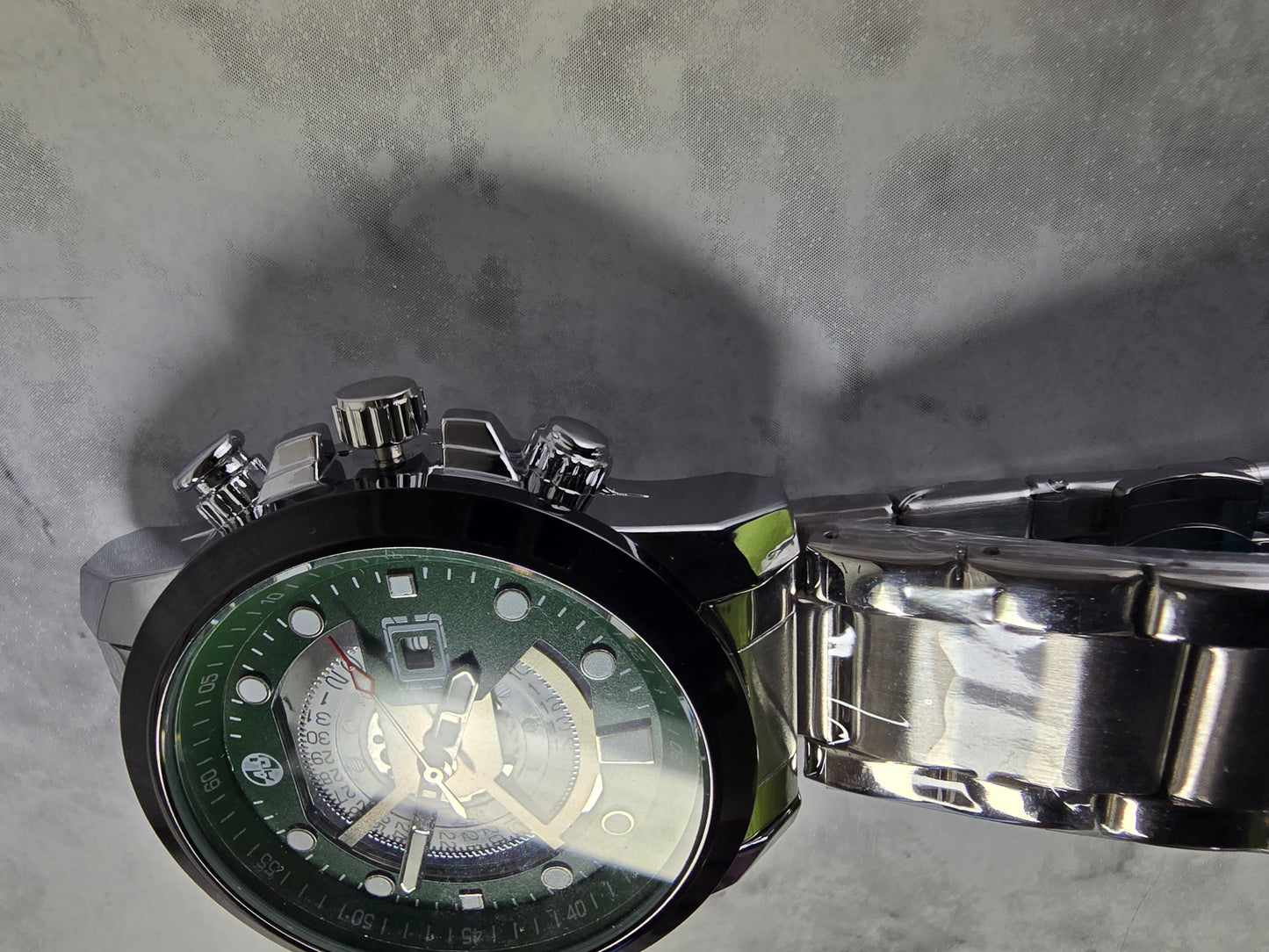Modern Multi-Function 45mm Stainless Steel Watch
