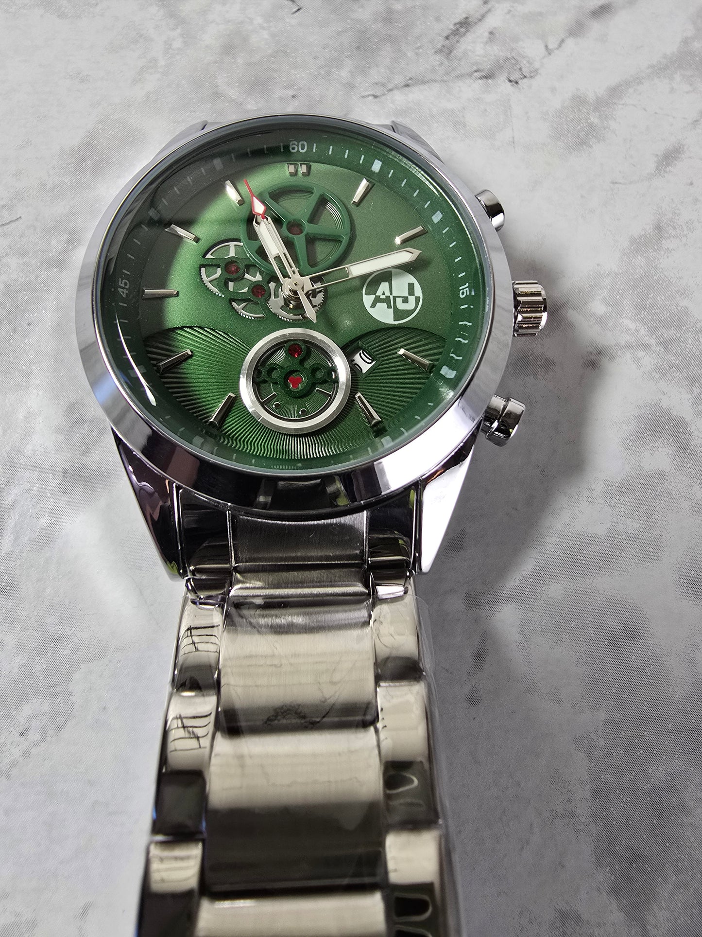 Executive 45mm Stainless Steel Chrono-Style Watch