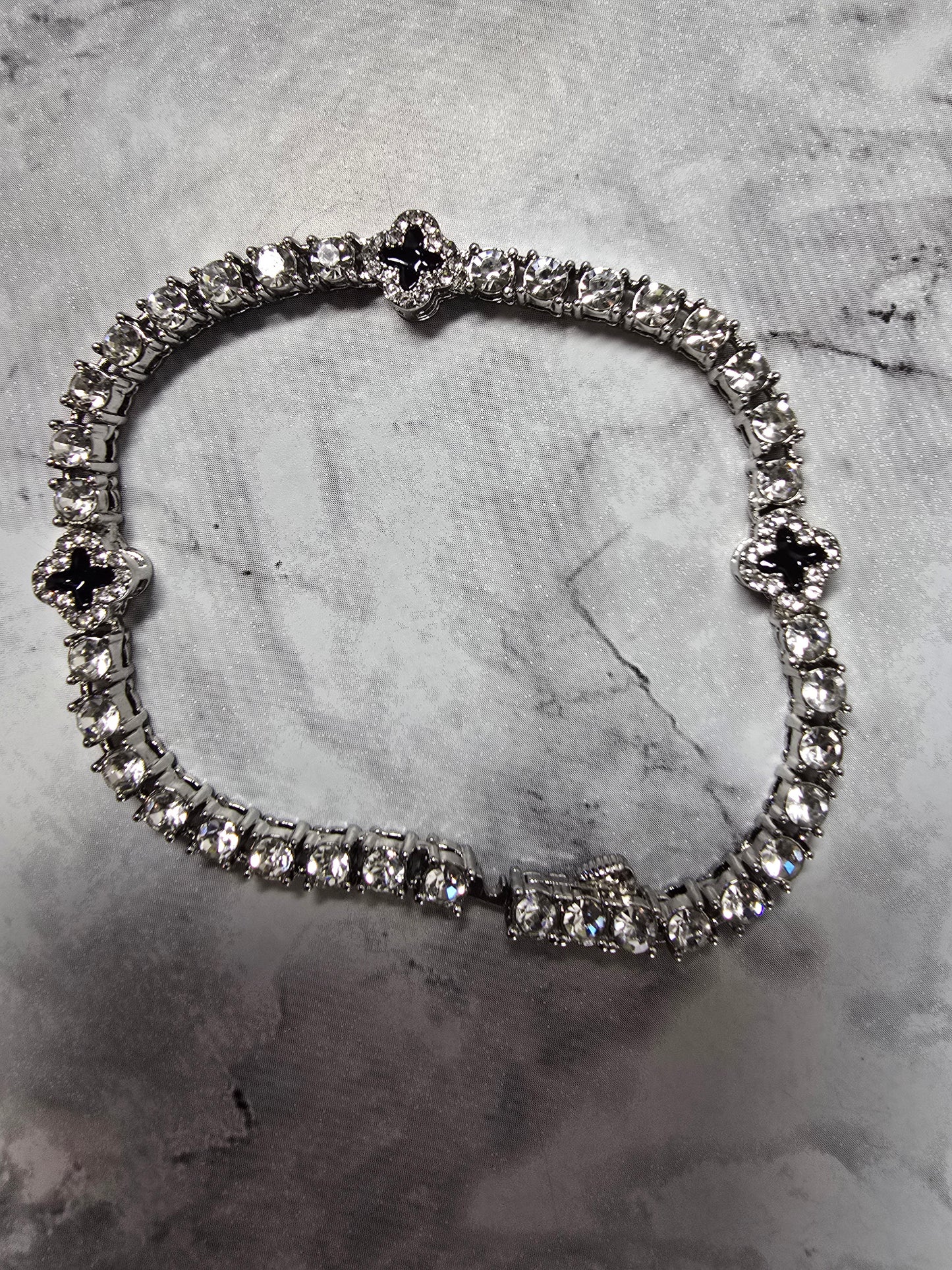 8inch 4mm Clover Stainless Steel Bracelet