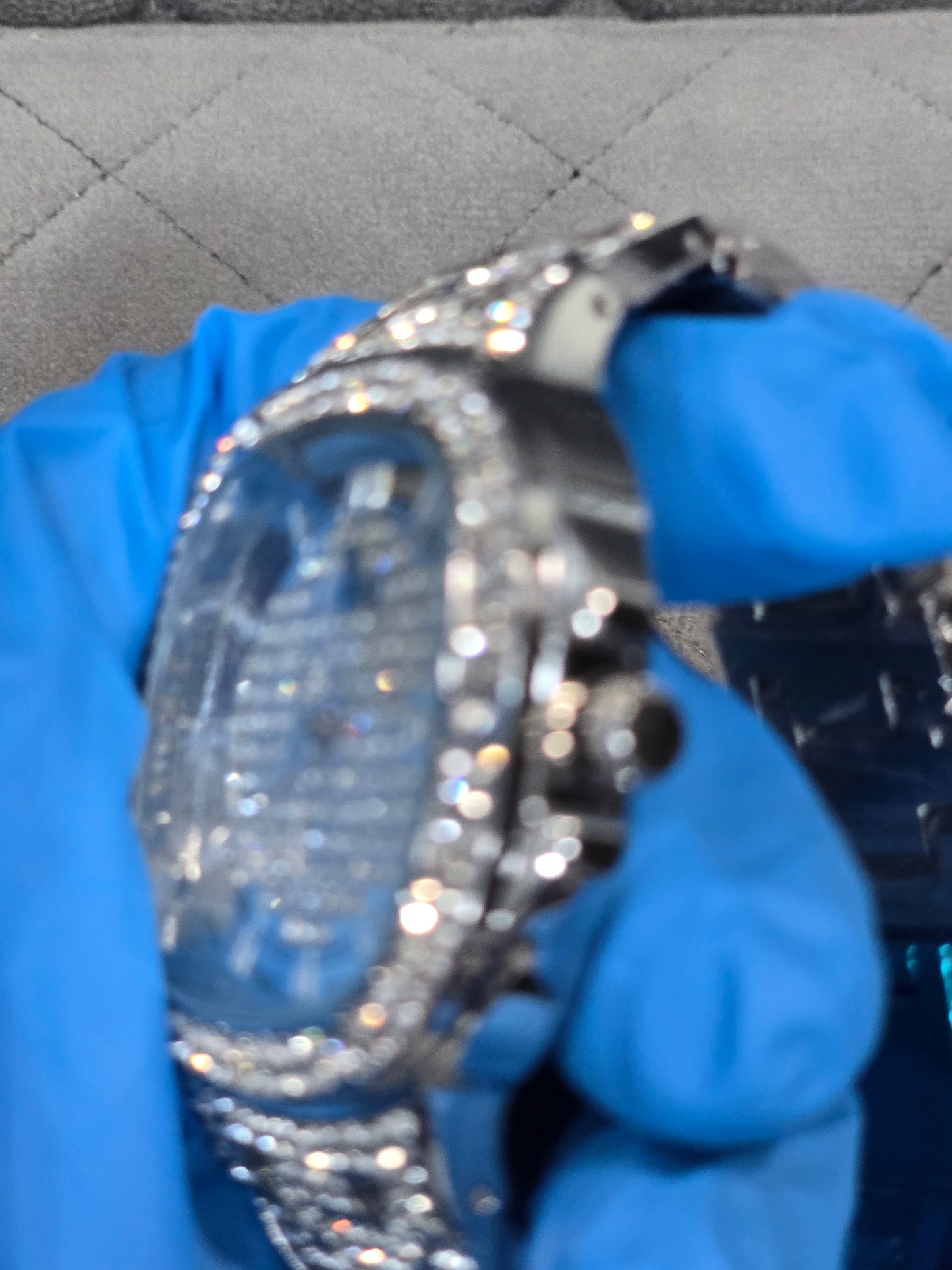 42MM Iced Out Statement Watch - VVS CZ Stones - Silver Over Copper ,SS