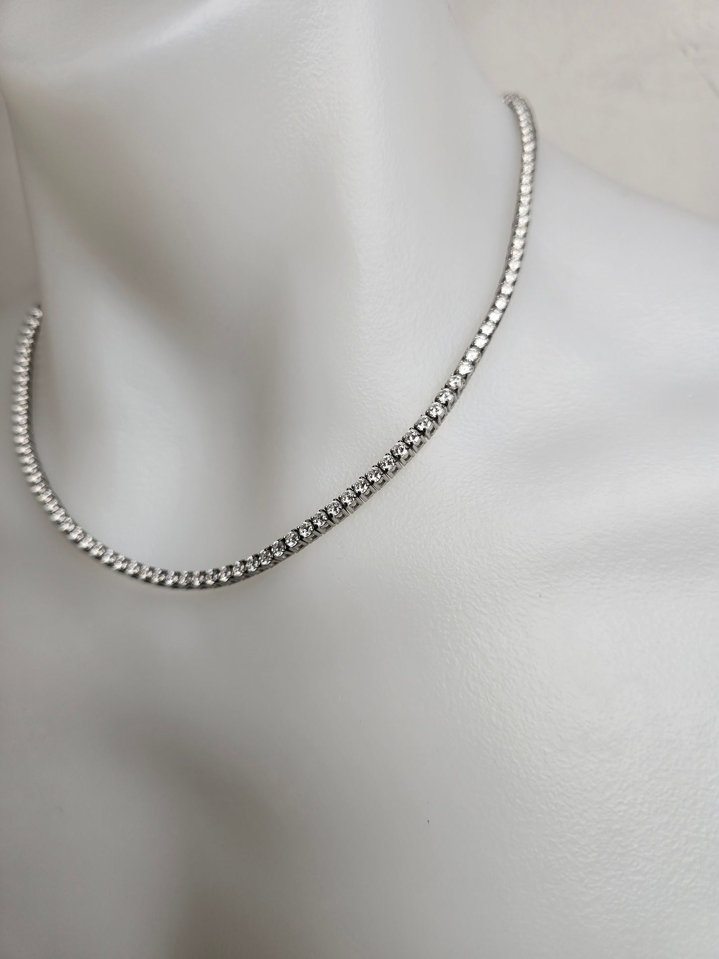 Qorn Signature Series 3mm Moissanite Tennis Chain (18") — Flawless FL D-Color 3EX