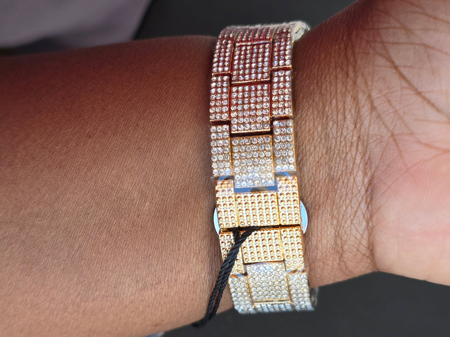41mm Iced Out Gold Watch VVS CZ Stones Water Resistant Stainless Steel New.