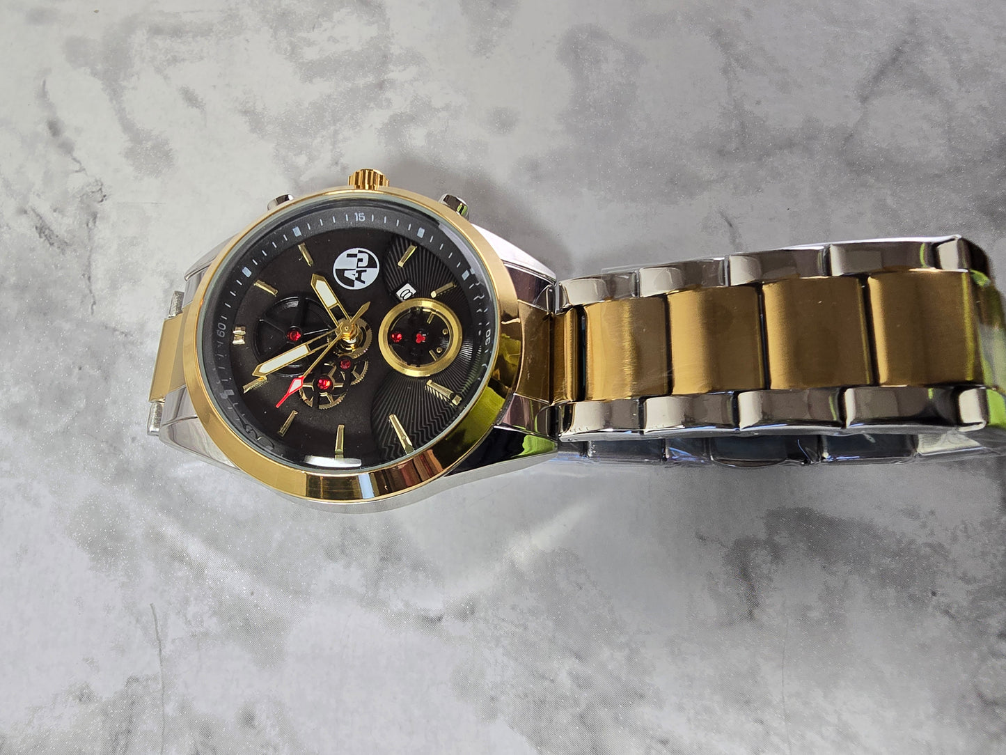 Executive 45mm Stainless Steel Chrono-Style Watch