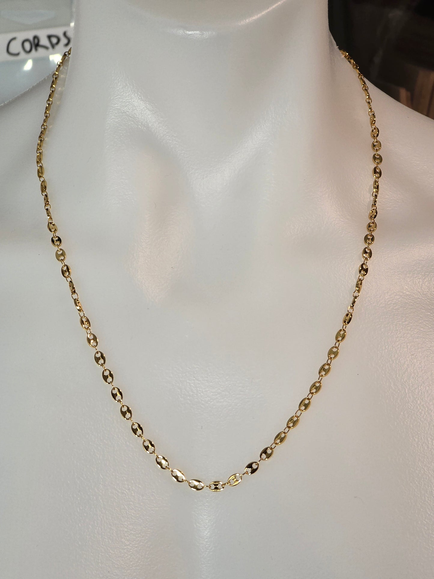 20-Inch Gold tone Mariner Link Necklace Stainless Steel