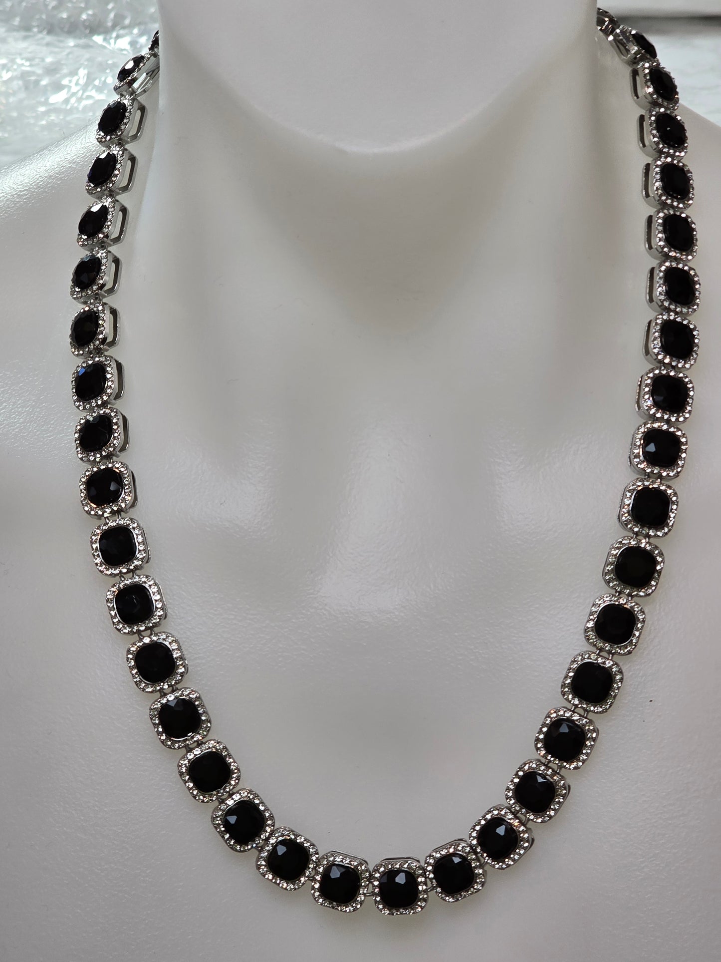 12MM Halo Cushion Cut Vibrant Tennis Necklace