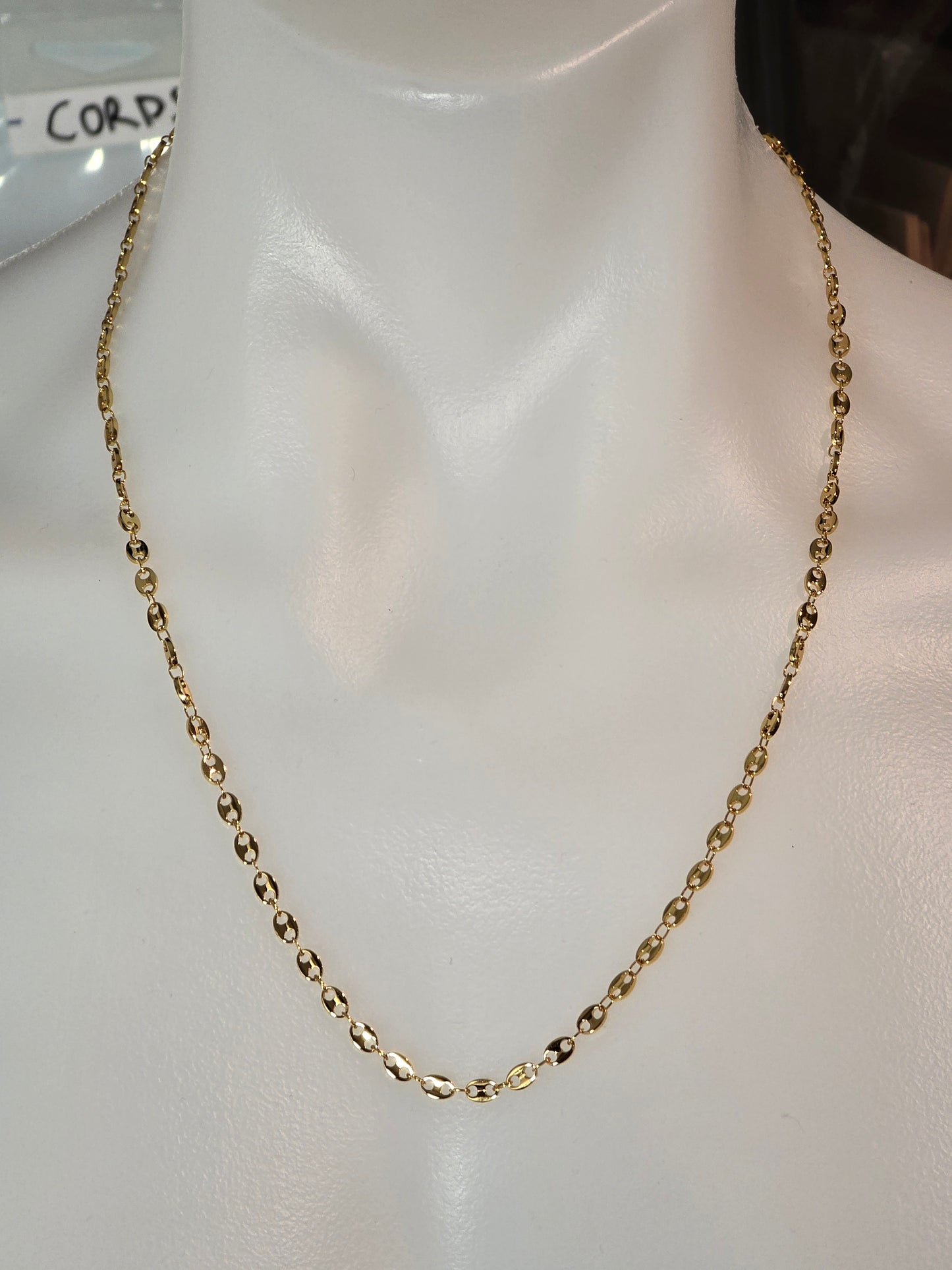 20-Inch Gold tone Mariner Link Necklace Stainless Steel
