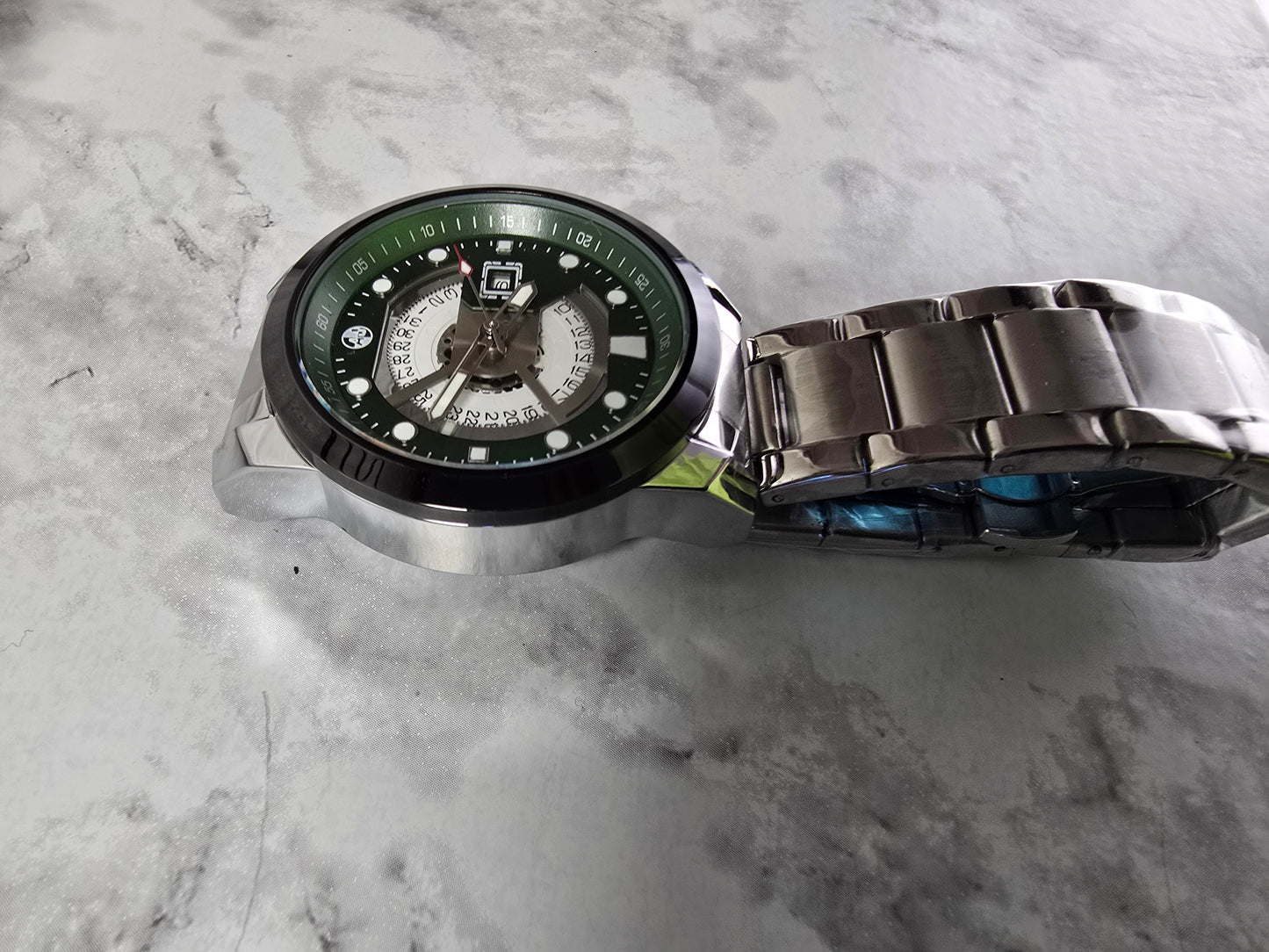 Modern Multi-Function 45mm Stainless Steel Watch