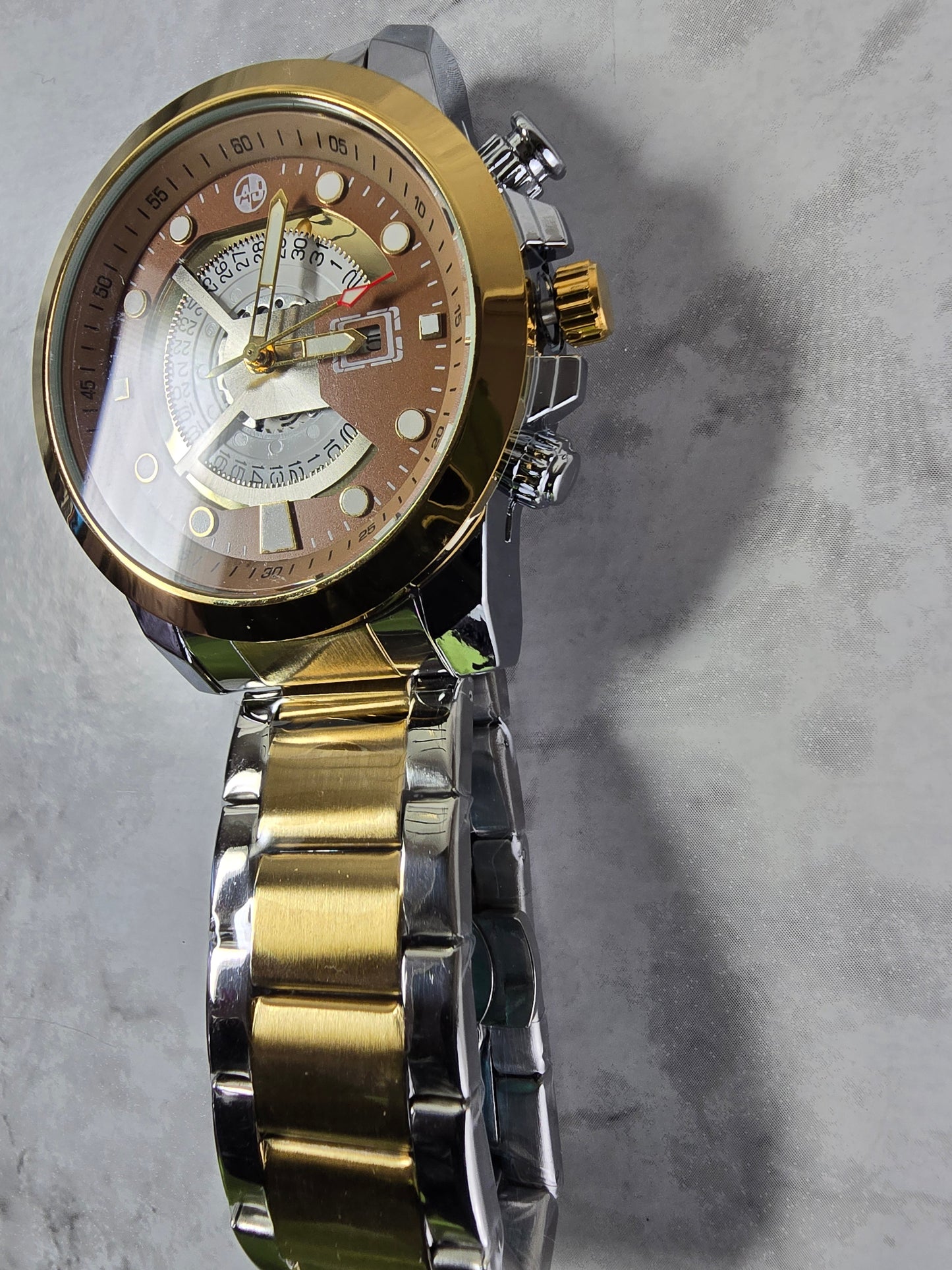 Modern Multi-Function 45mm Stainless Steel Watch